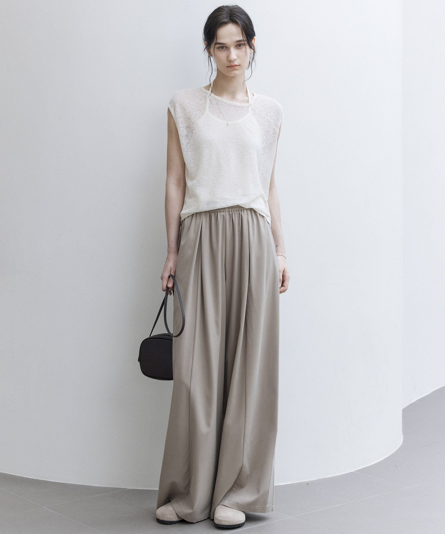 Basic Flowy Wide-Leg Pants