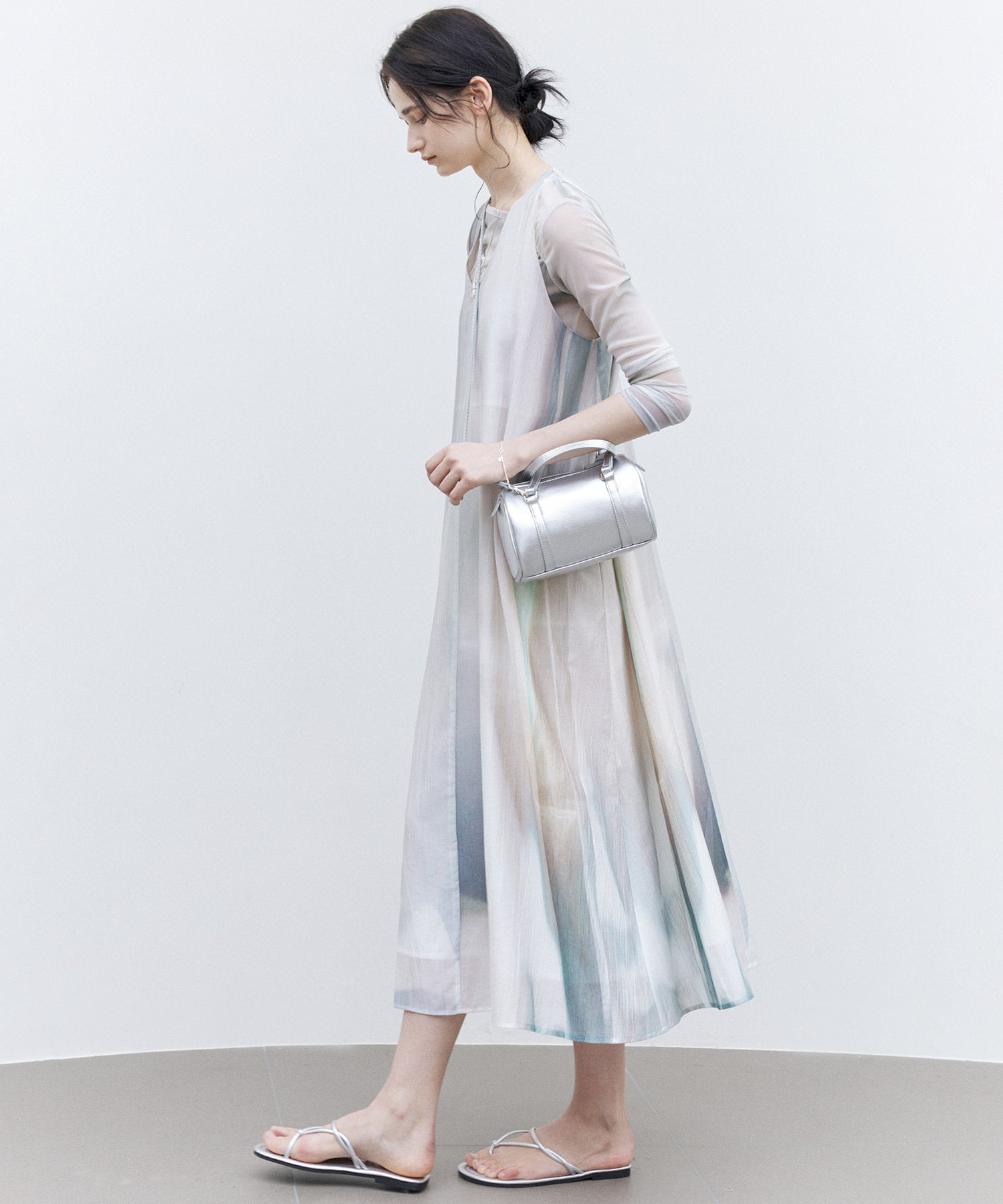Sleeveless Art Print Dress