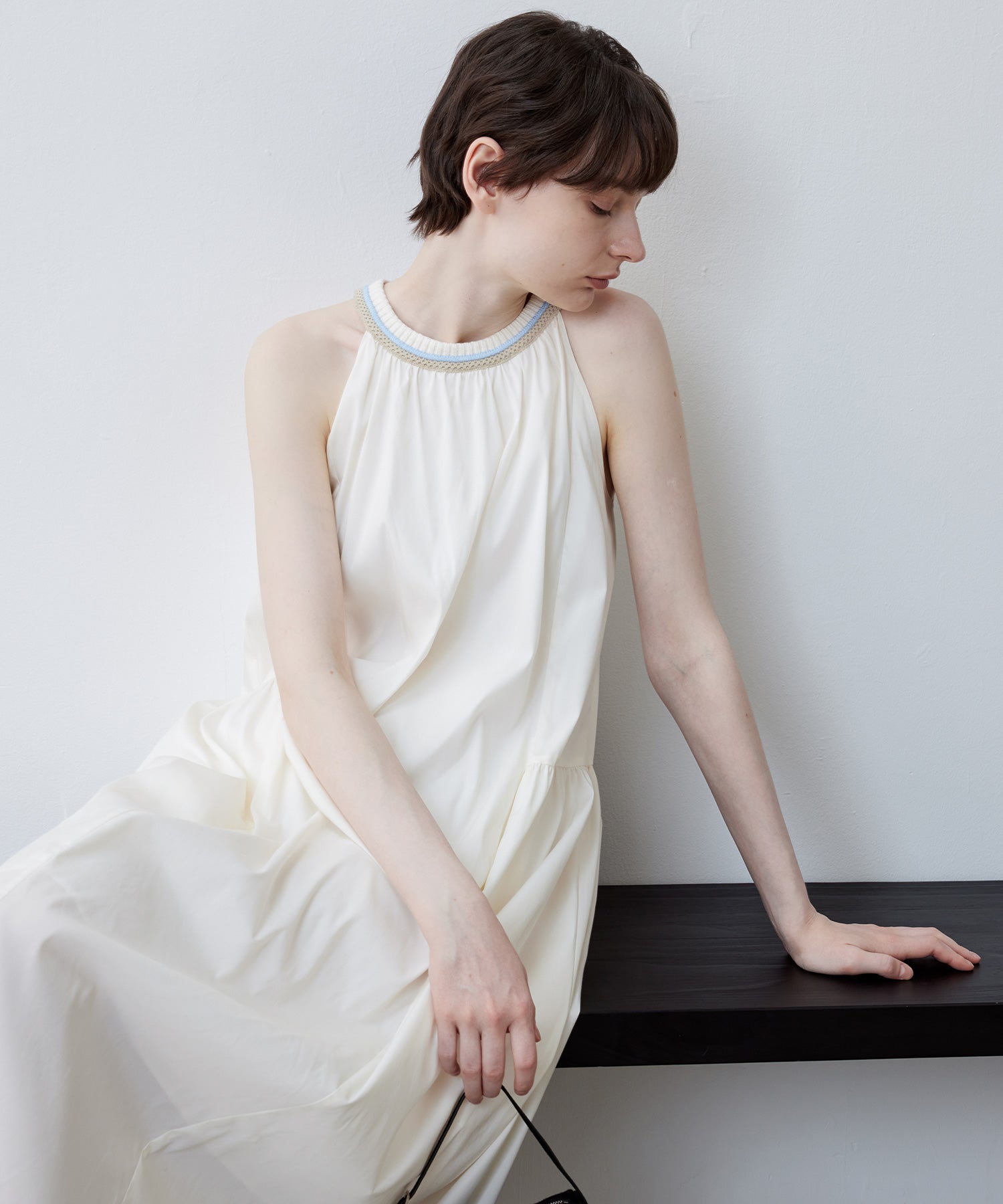 Ribbed Halter Neck Dress