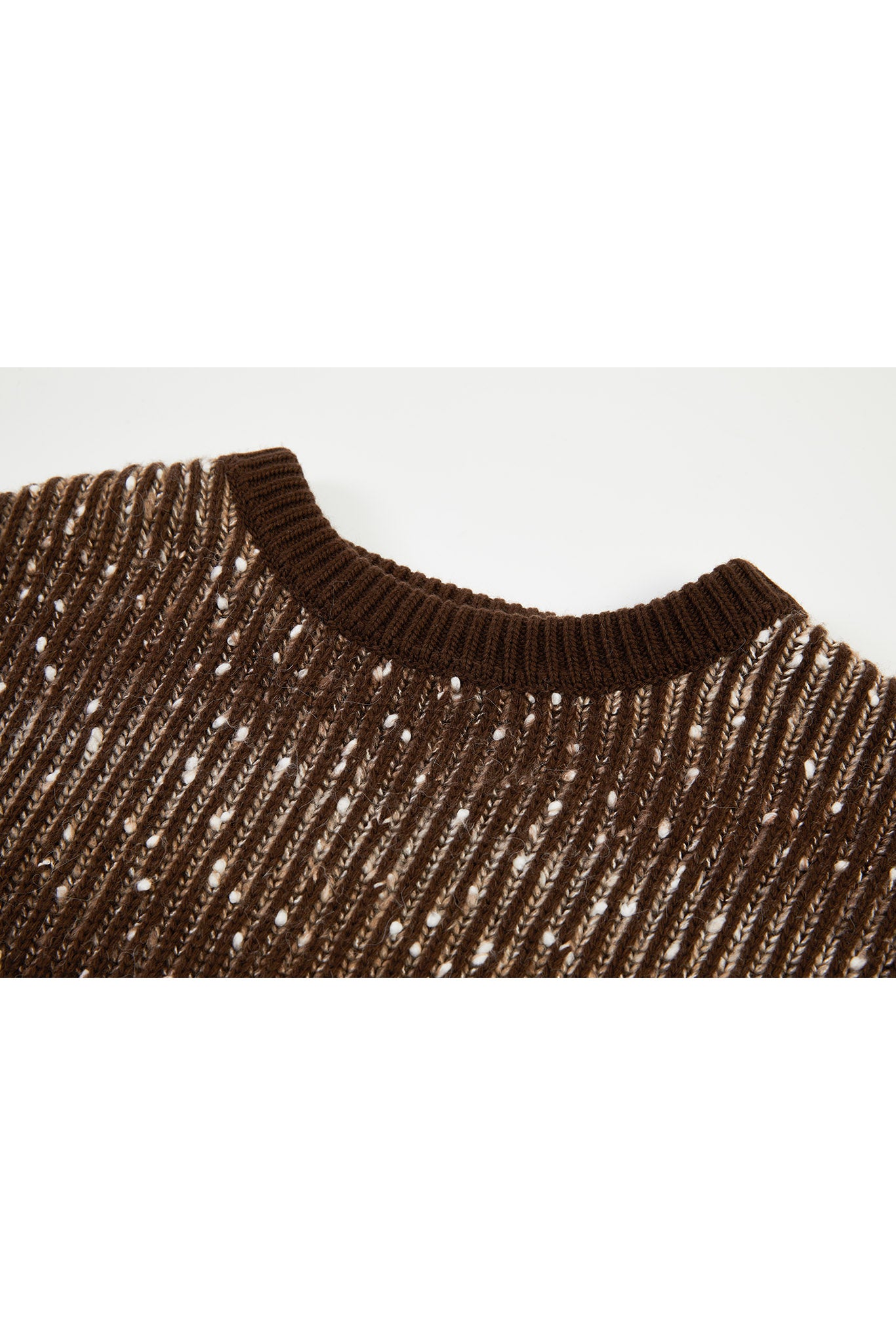 [tageechita] Random dot jacquard crew neck knit