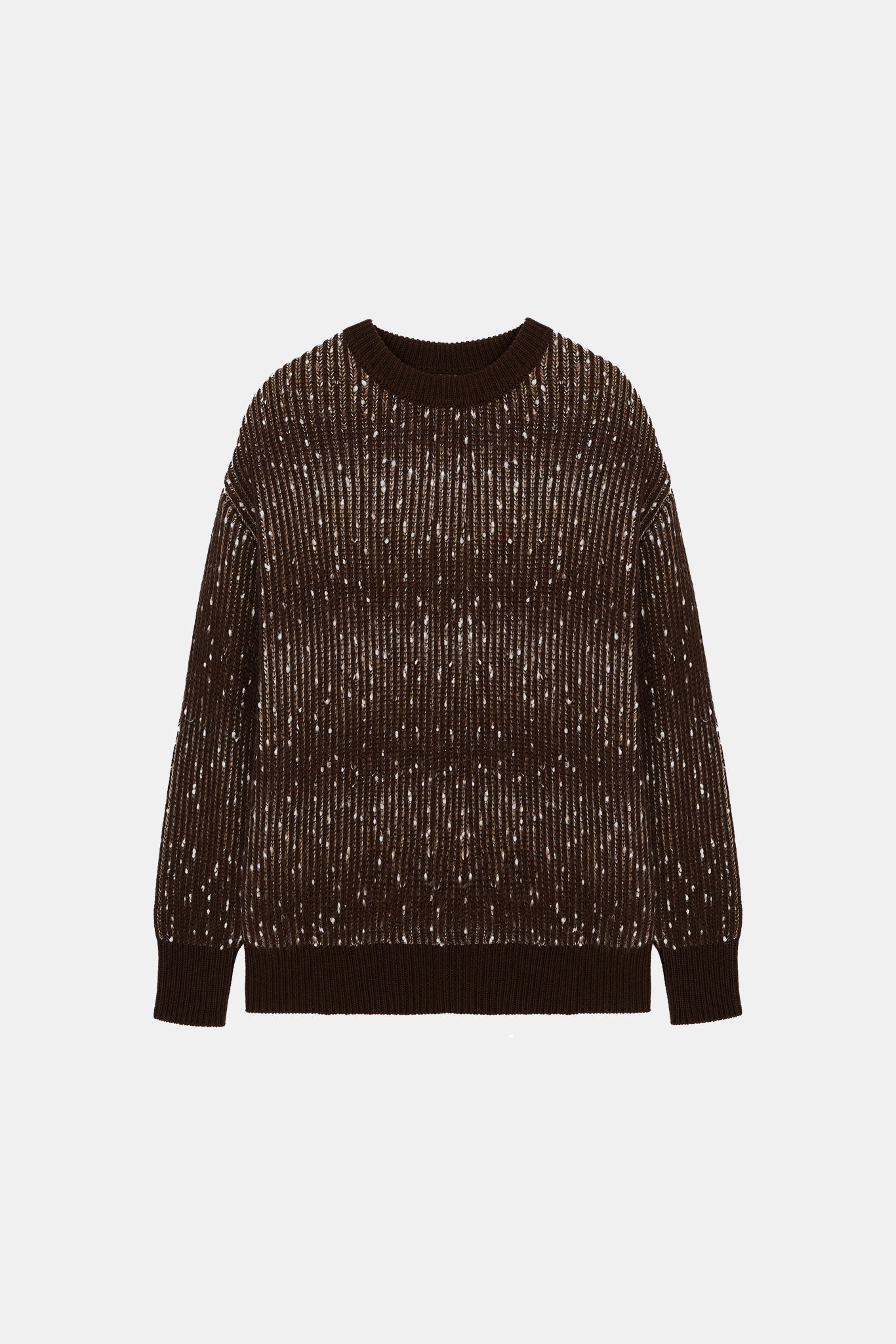 [tageechita] Random dot jacquard crew neck knit