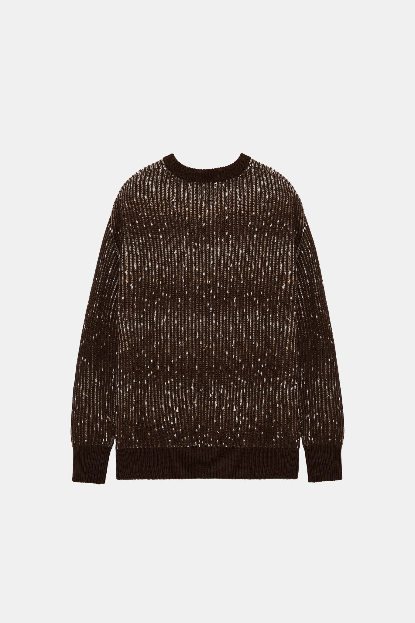 [tageechita] Random dot jacquard crew neck knit