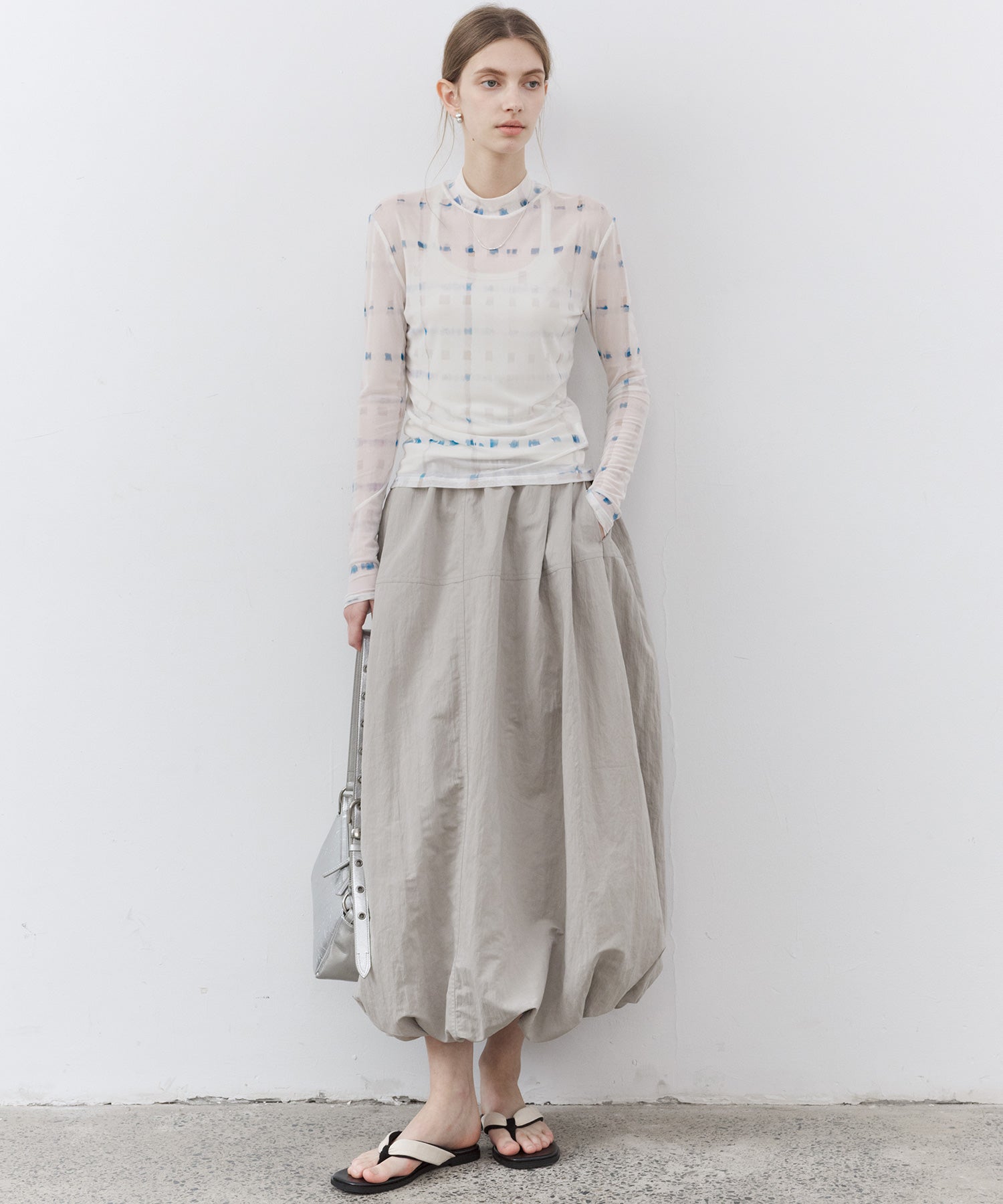Art Print Sheer Top