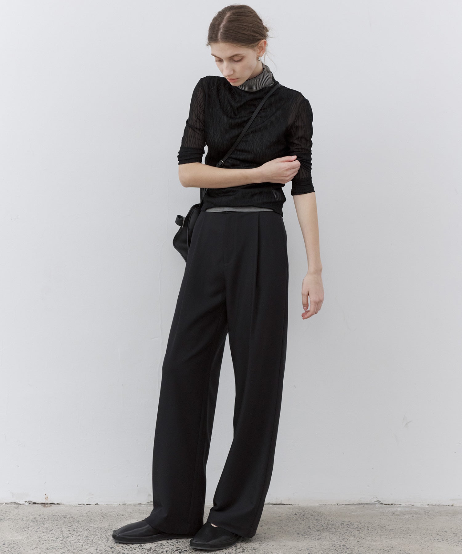 Basic Drape Tailored Straight Slacks