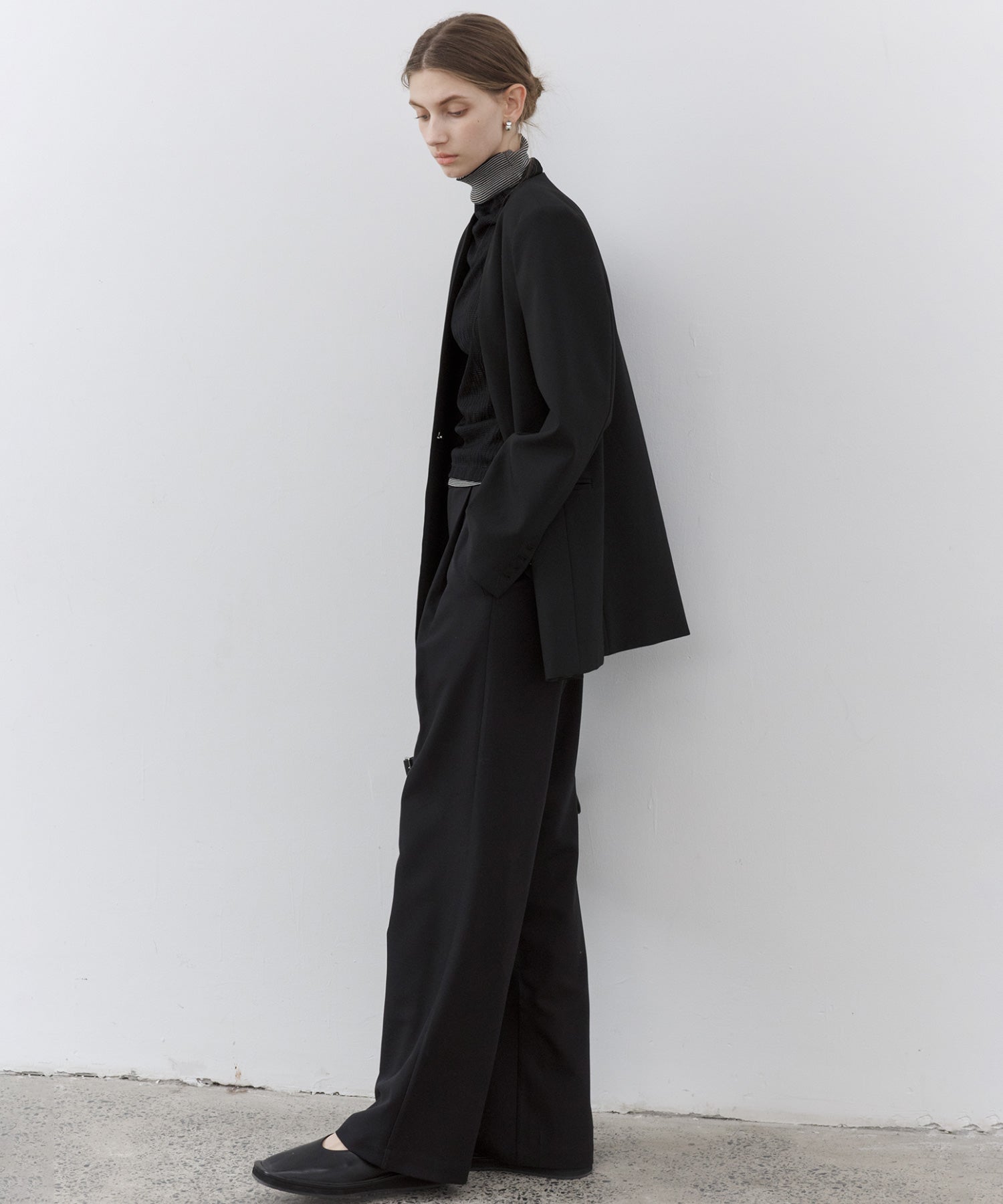 Basic Drape Tailored Straight Slacks