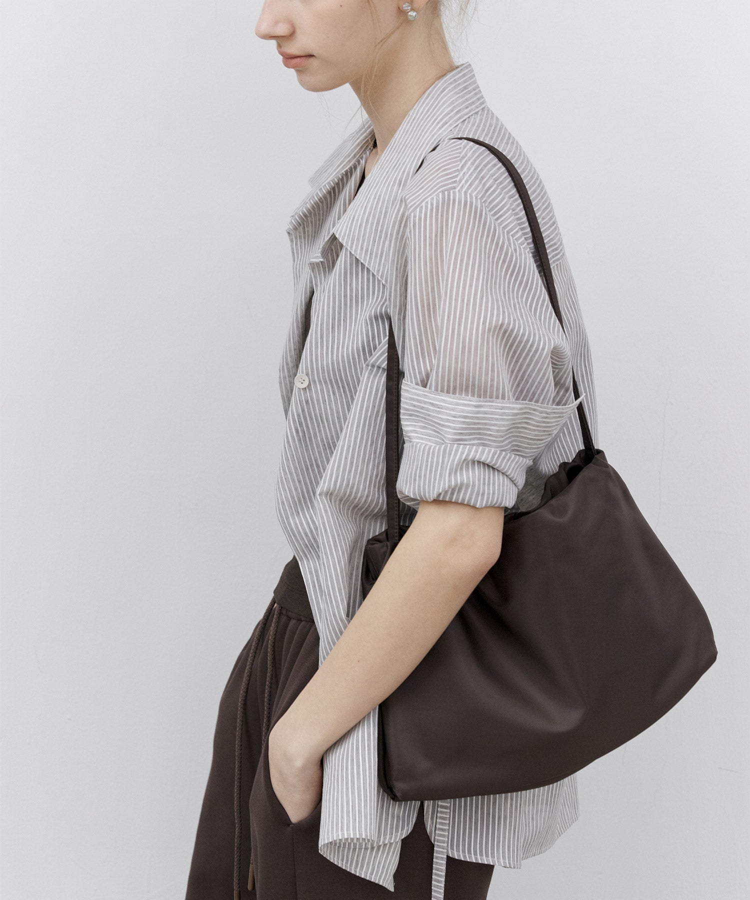 Asymmetrical Collar Tailored Shirt