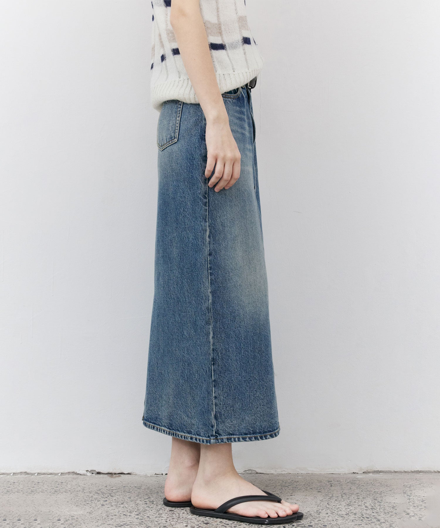 Classic Straight Denim Skirt