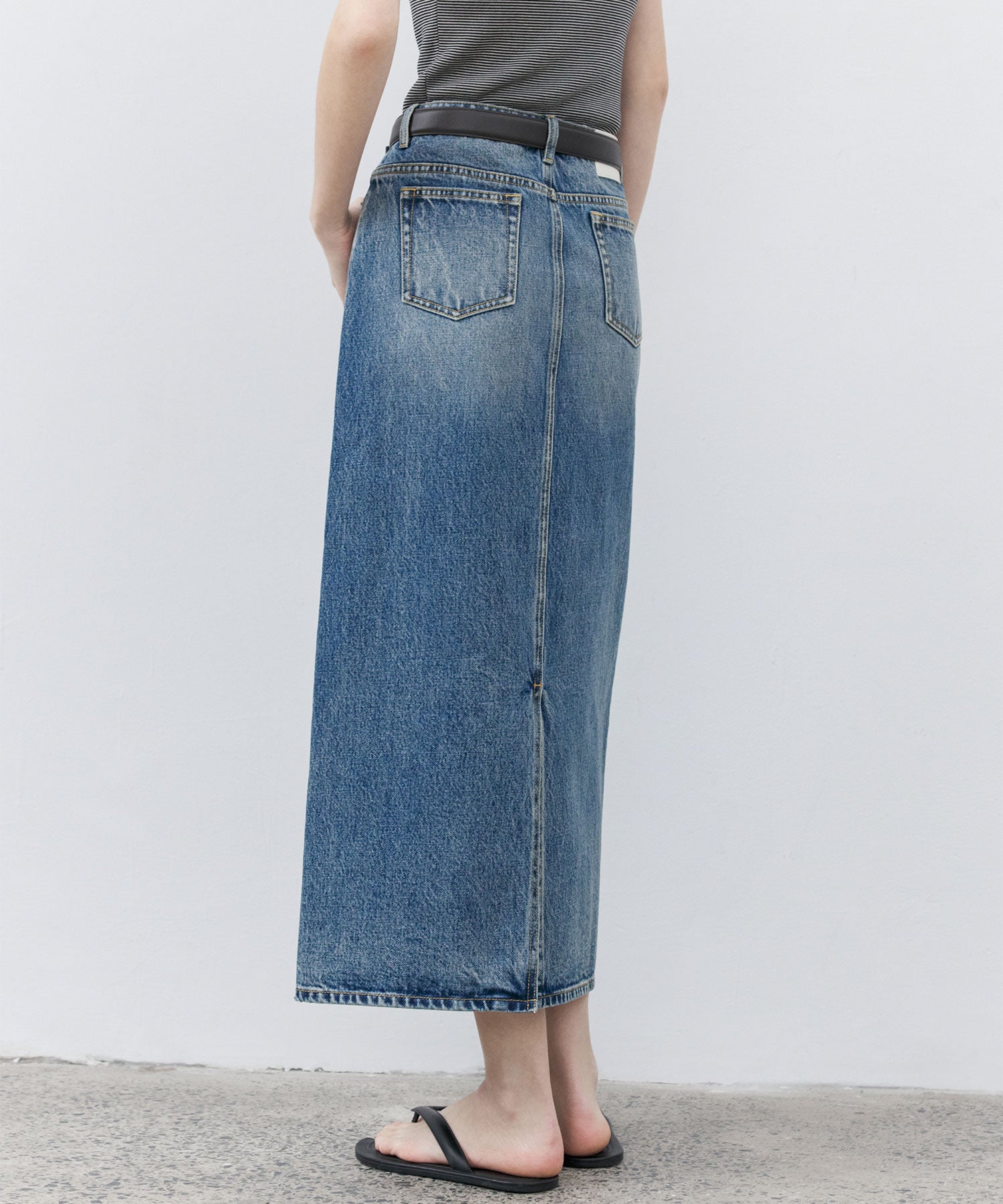 Classic Straight Denim Skirt