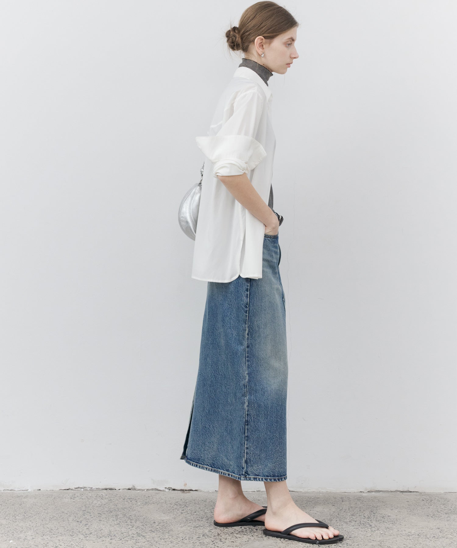 Classic Straight Denim Skirt