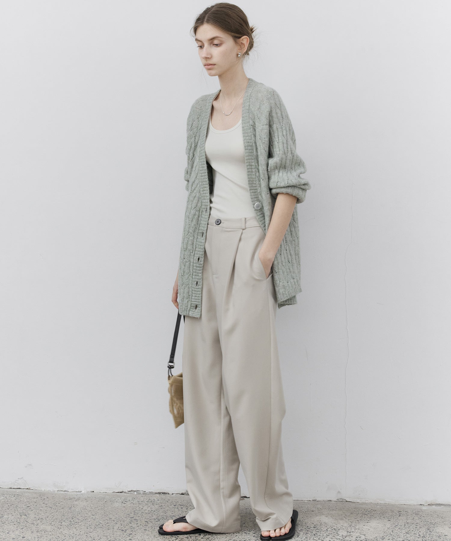 Basic Drape Tailored Straight Slacks