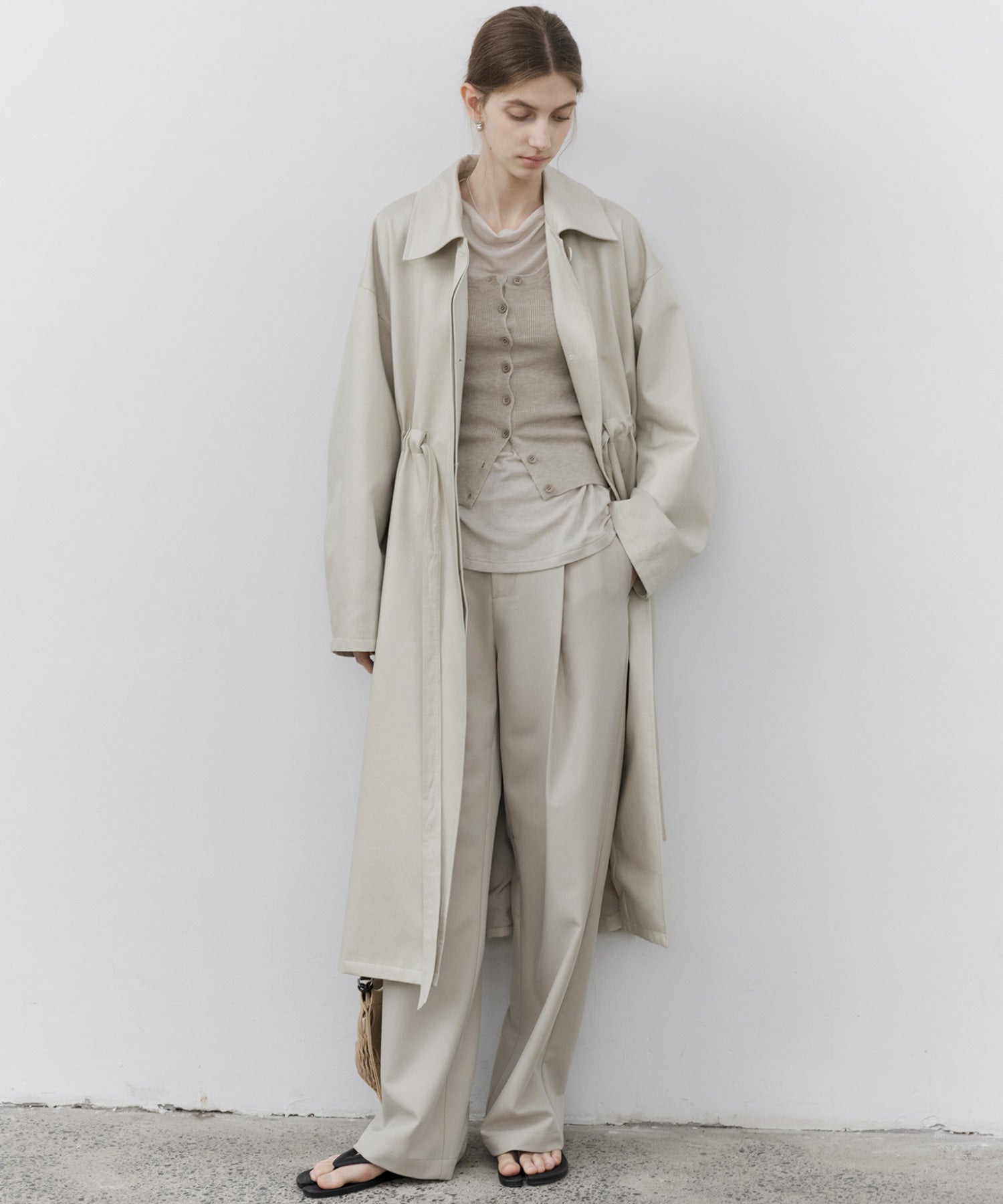 Basic Drape Tailored Straight Slacks