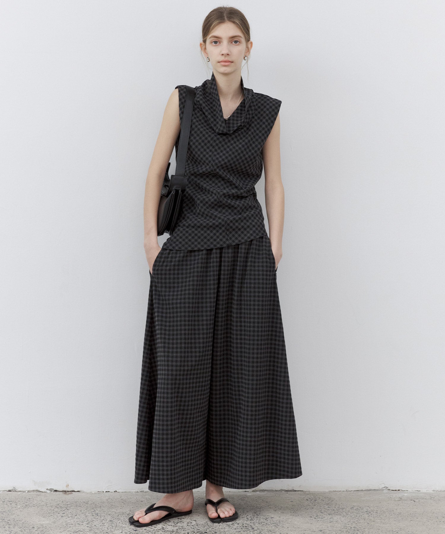 Basic Ankle-Length Wide Pants