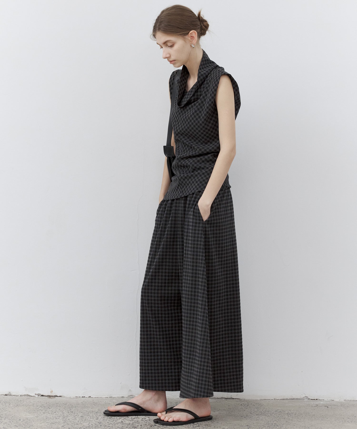 Basic Ankle-Length Wide Pants