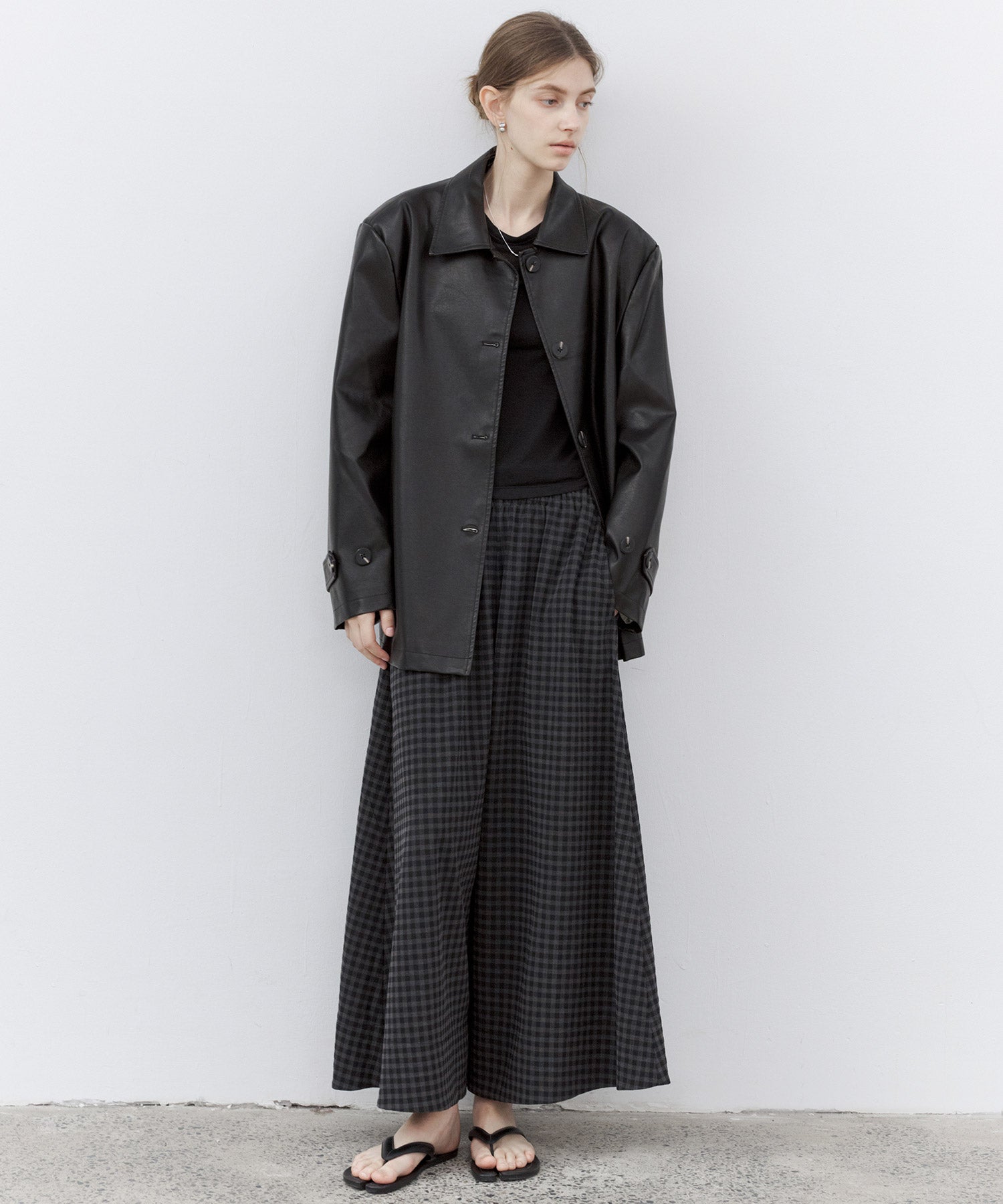 Basic Ankle-Length Wide Pants