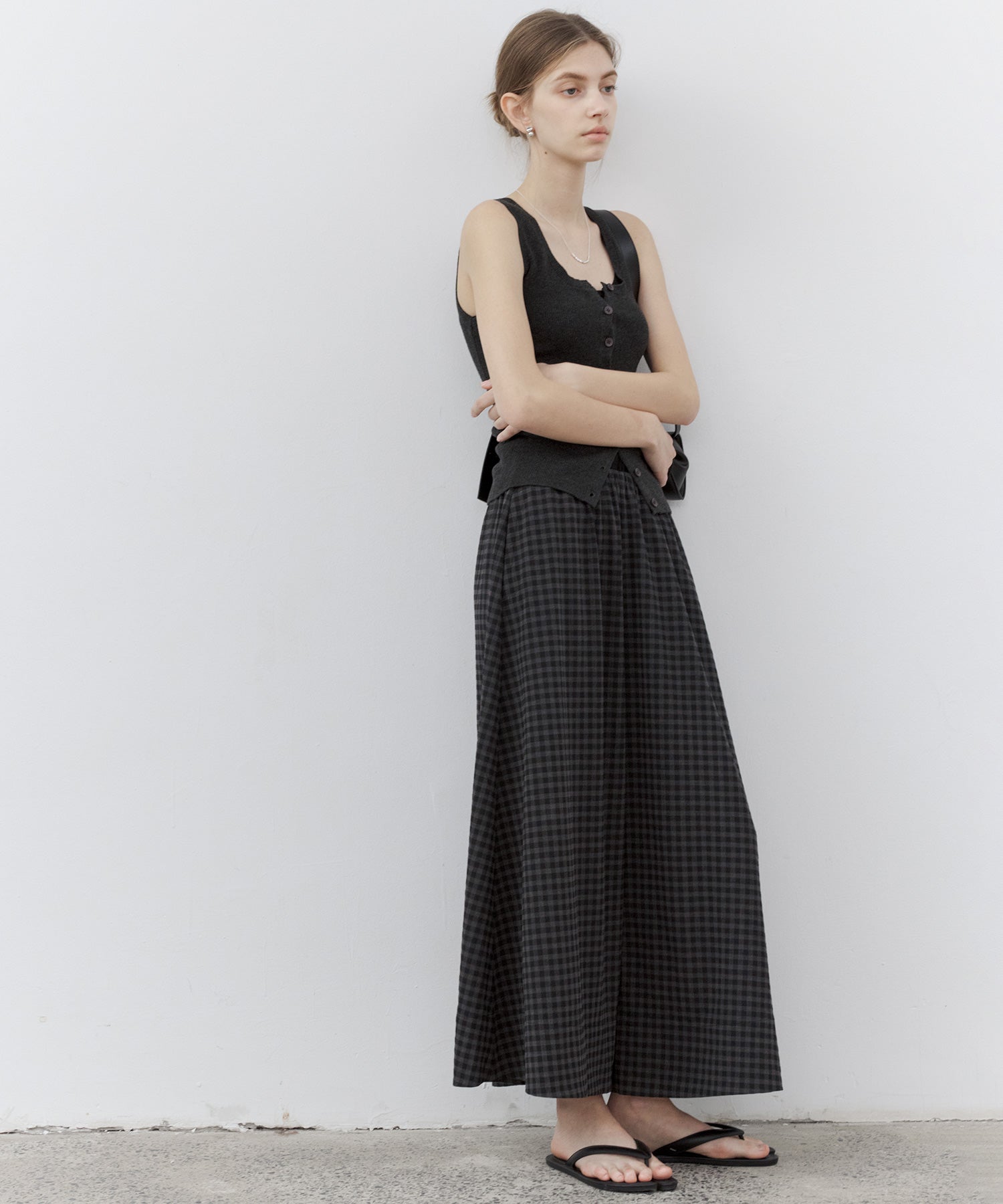 Basic Ankle-Length Wide Pants