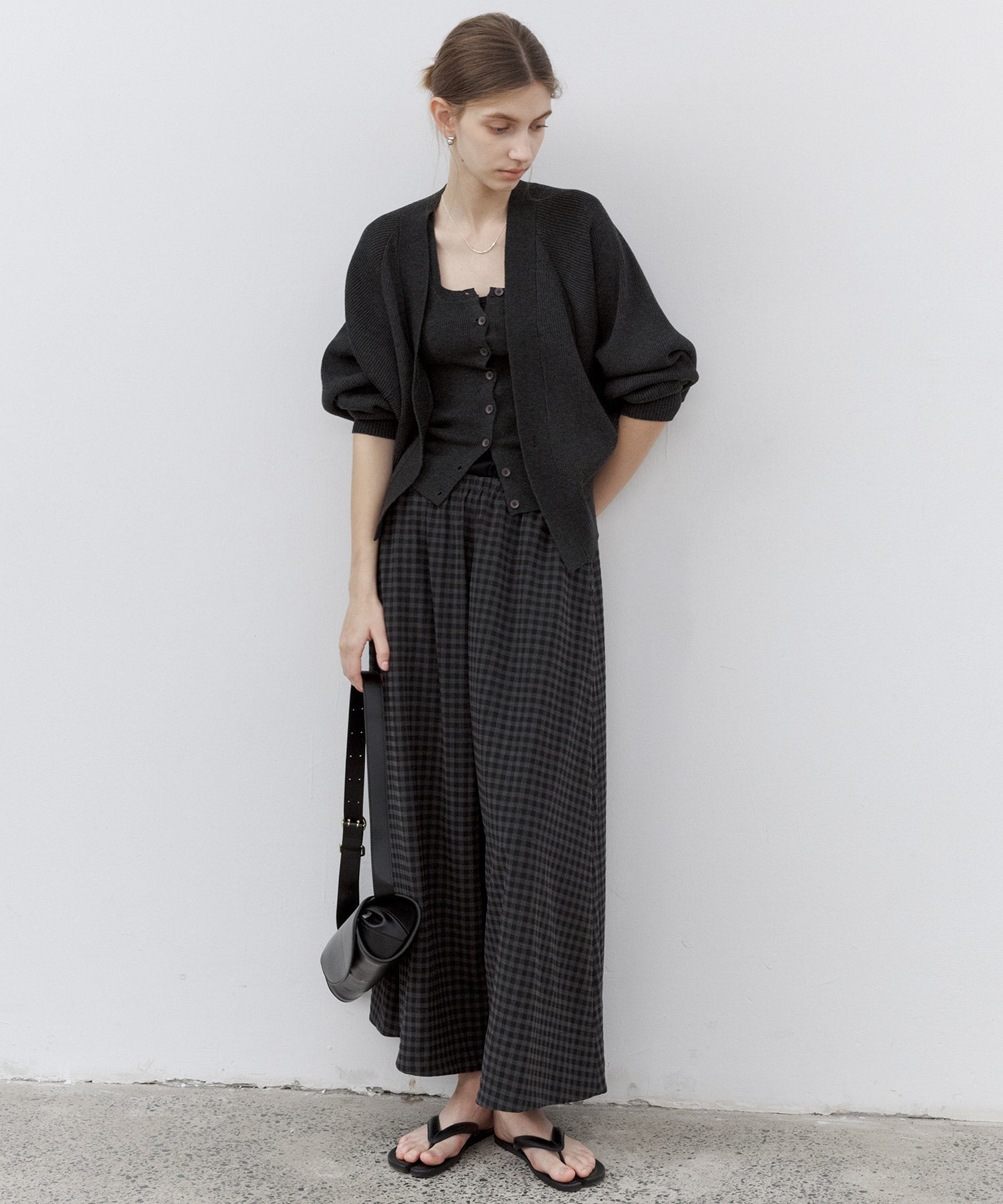 Basic Ankle-Length Wide Pants