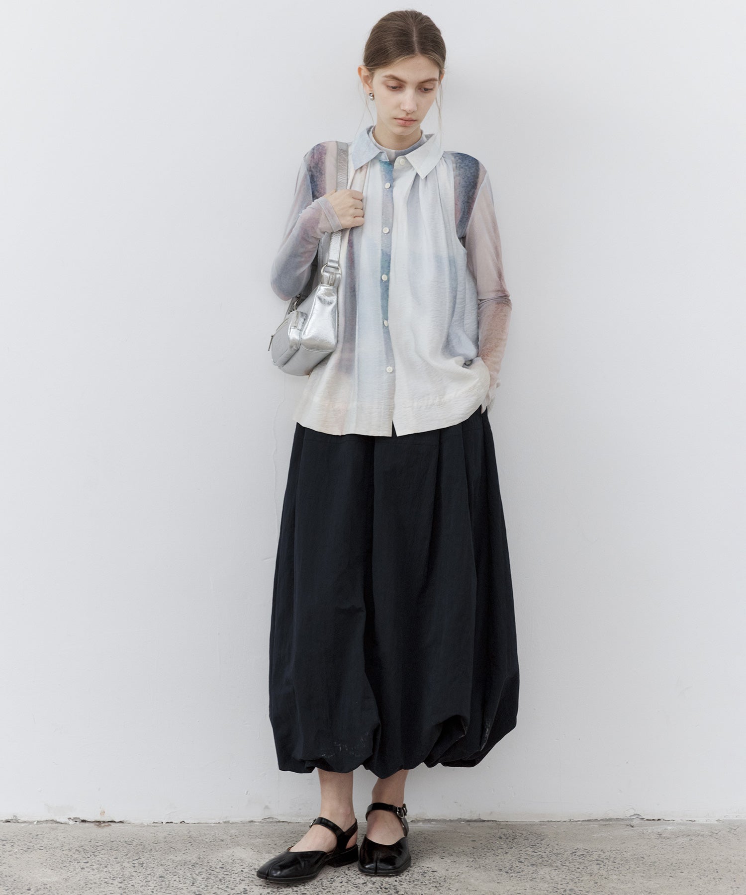 Art Print Sheer Top