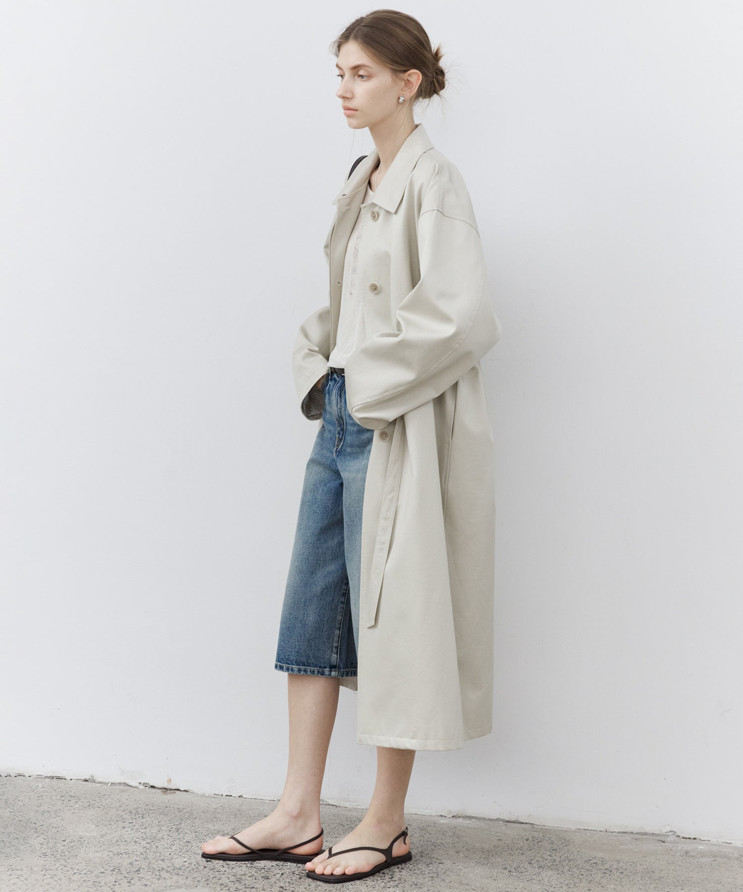 Mid-Wash Denim Bermuda Shorts