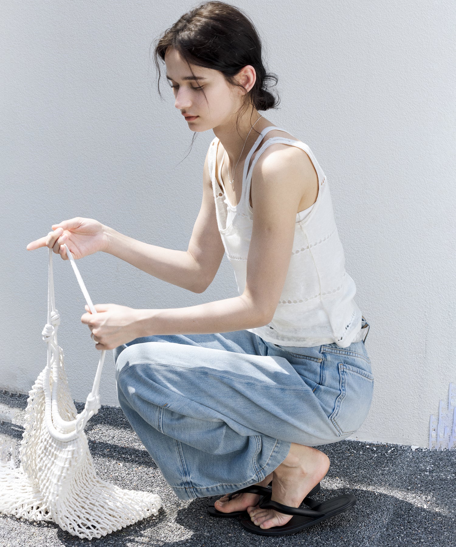Sheer Knit Sleeveless Blouse – Stylish Summer Layer