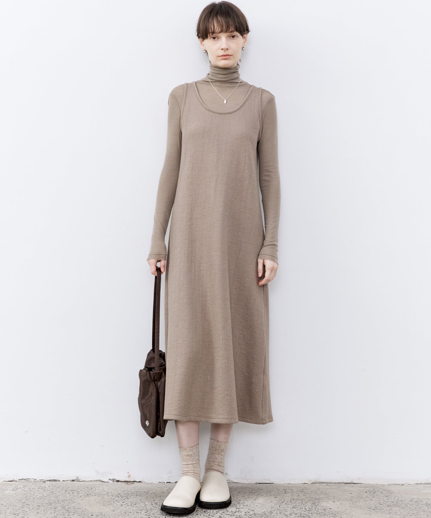 Round Neck Jacquard Knit Dress