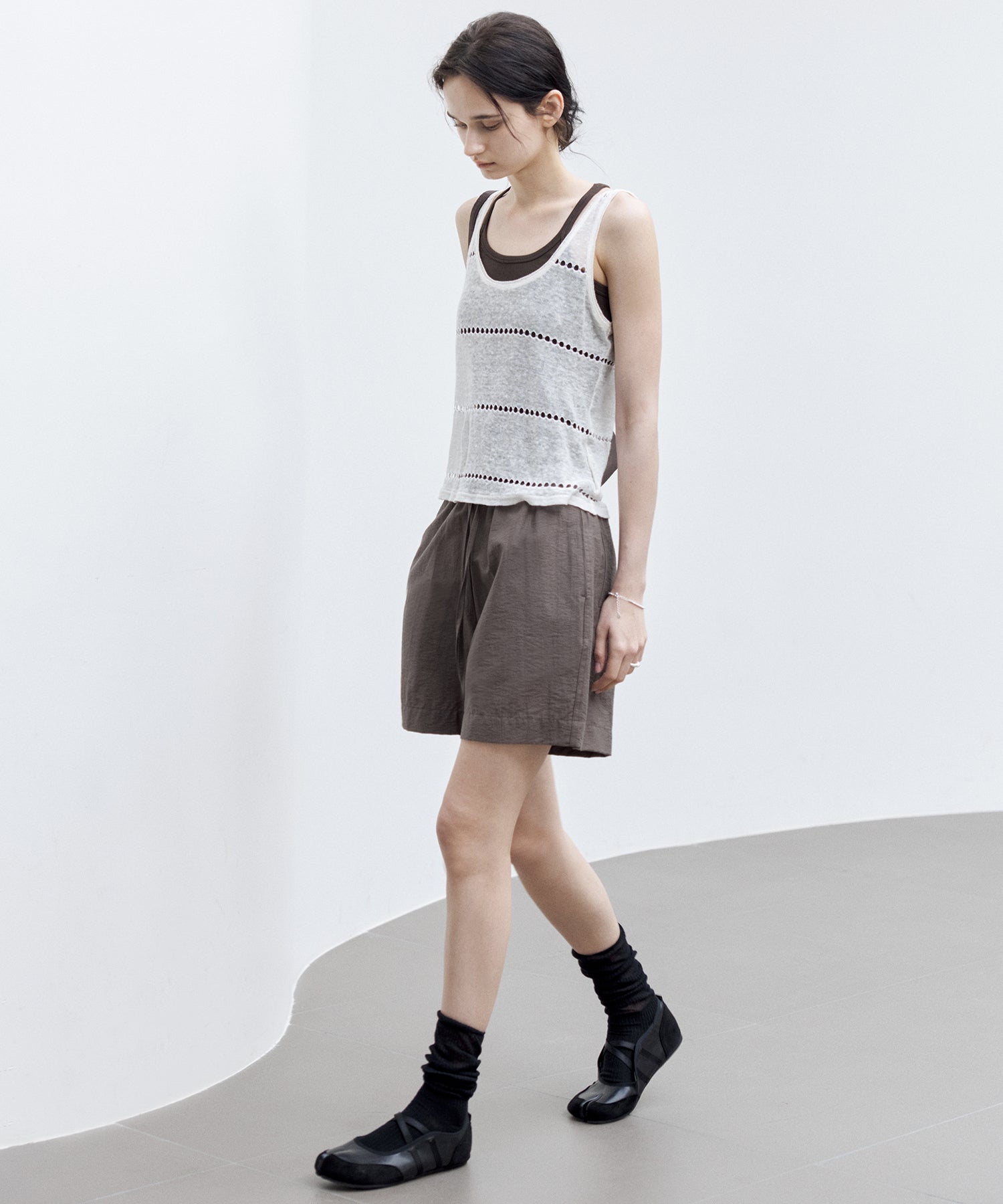 Sheer Knit Sleeveless Blouse – Stylish Summer Layer
