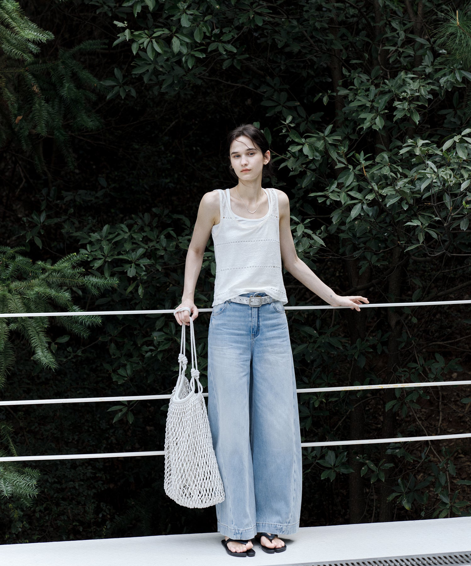 Sheer Knit Sleeveless Blouse – Stylish Summer Layer