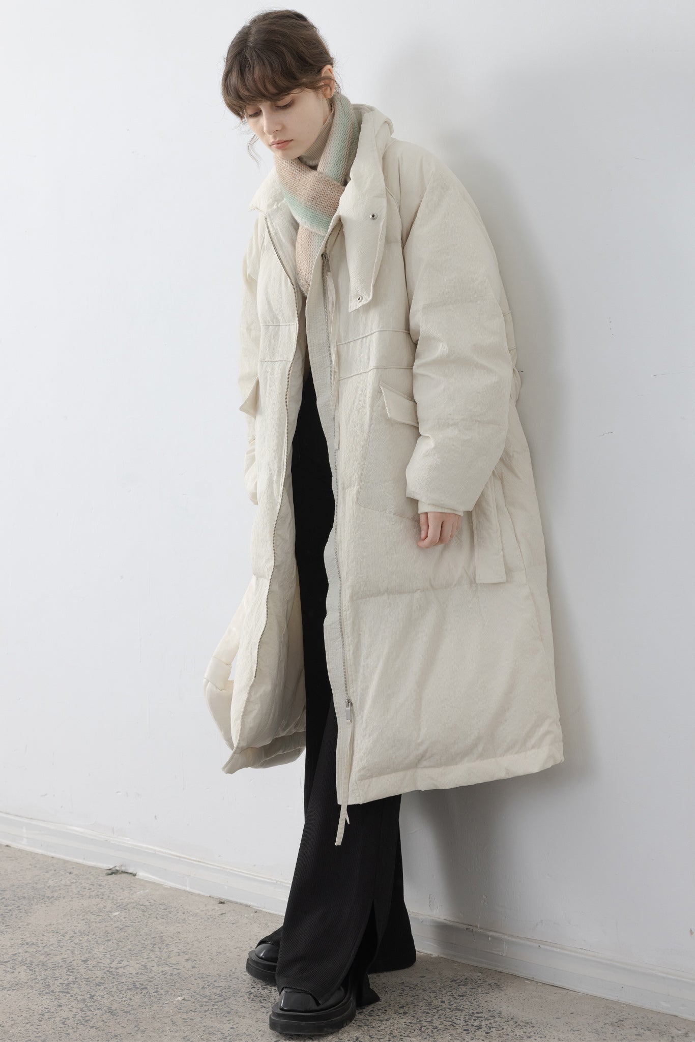 Oversilhouette long volume down coat 