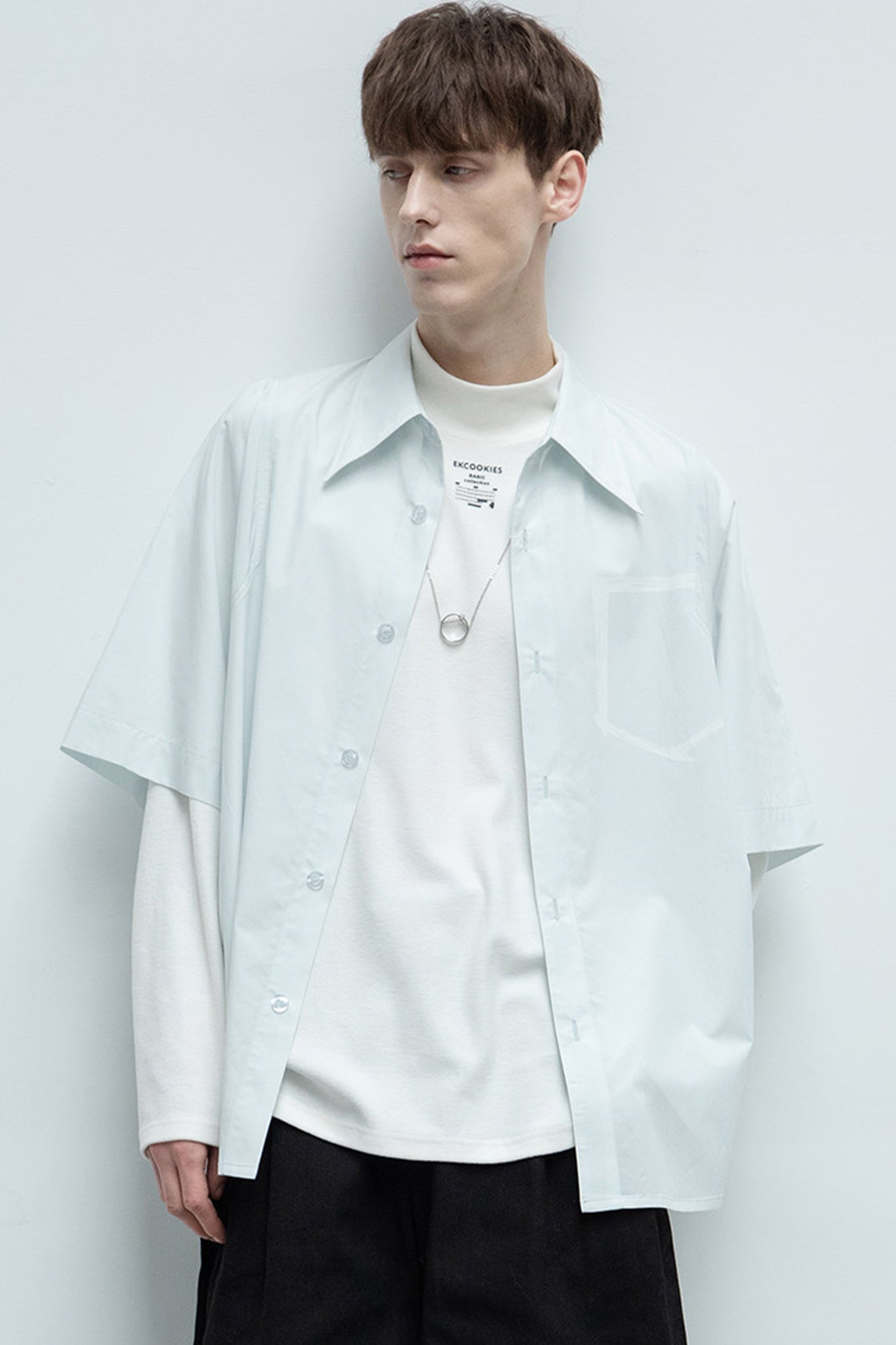 [UNISEX] Brushed paint overshirt 