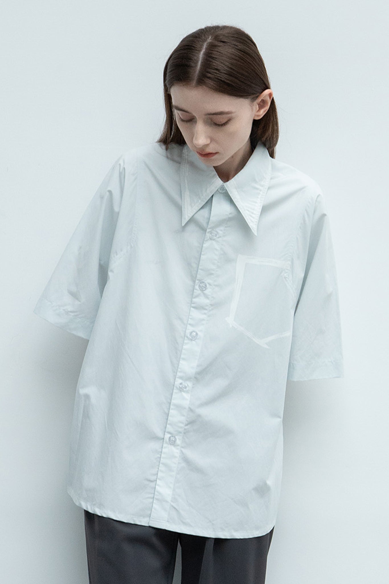 [UNISEX] Brushed paint overshirt 