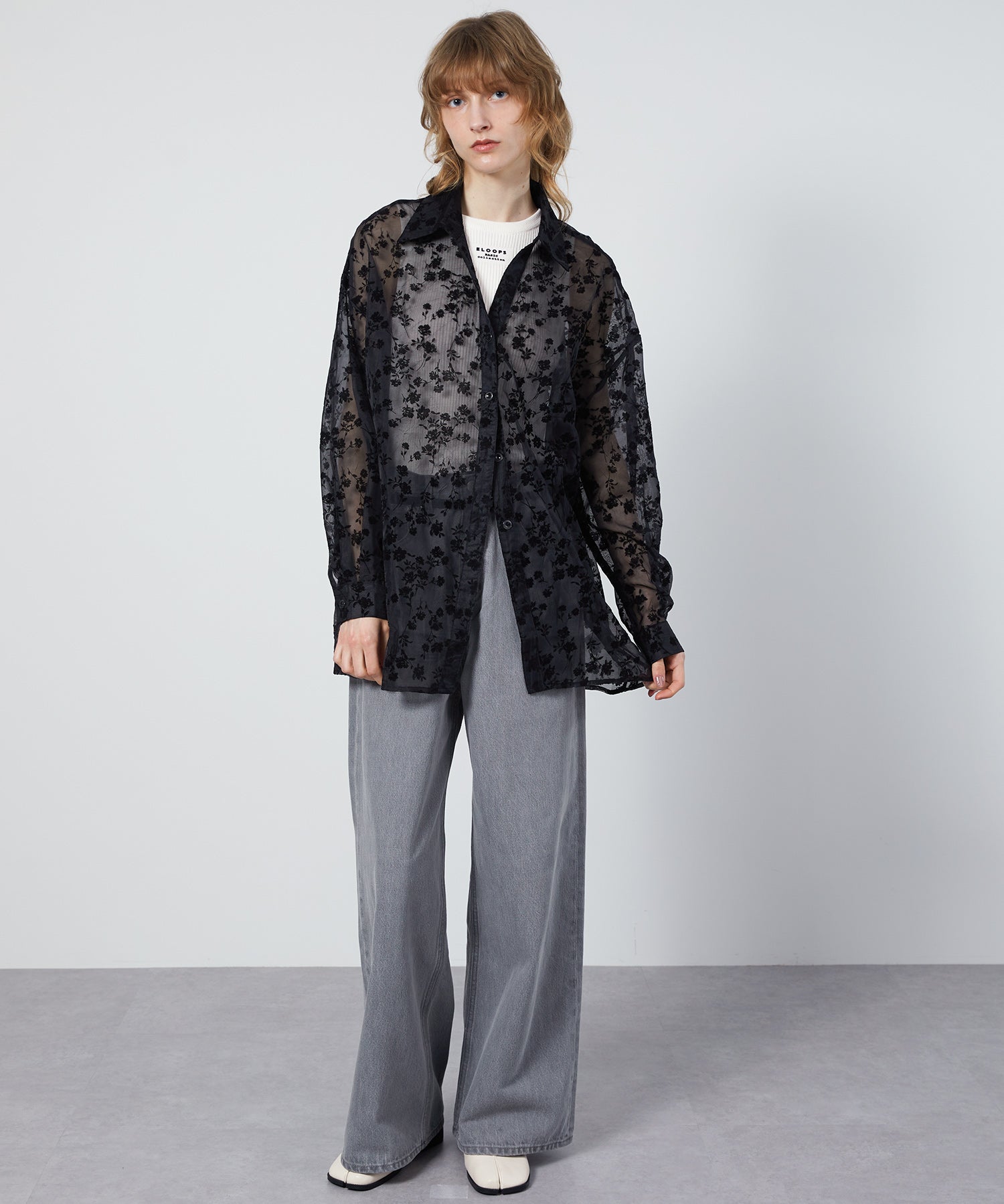 Loose Fit Narrow Straight Denim Pants