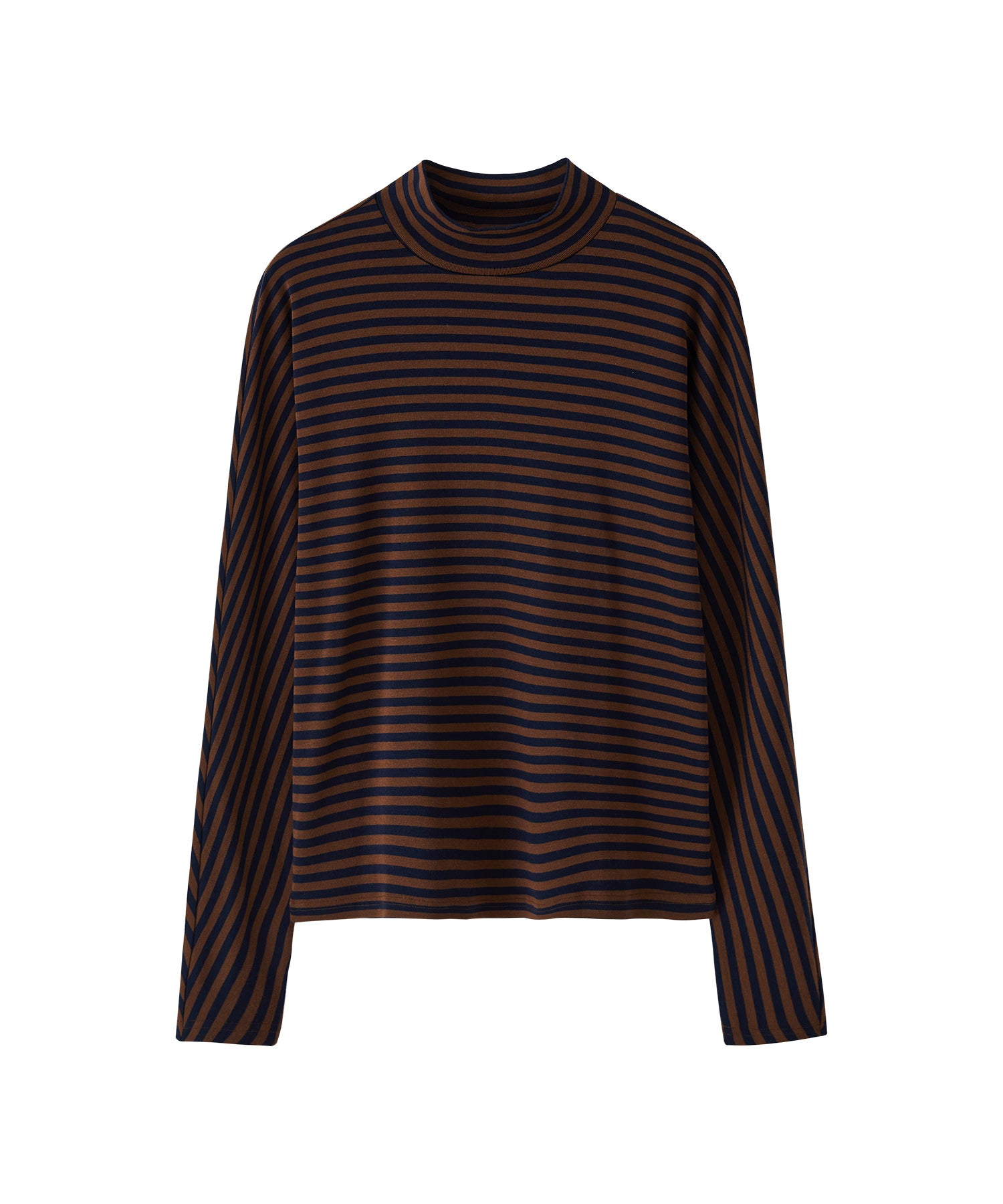 「PRE ORDER」Mock Neck Striped T-Shirt