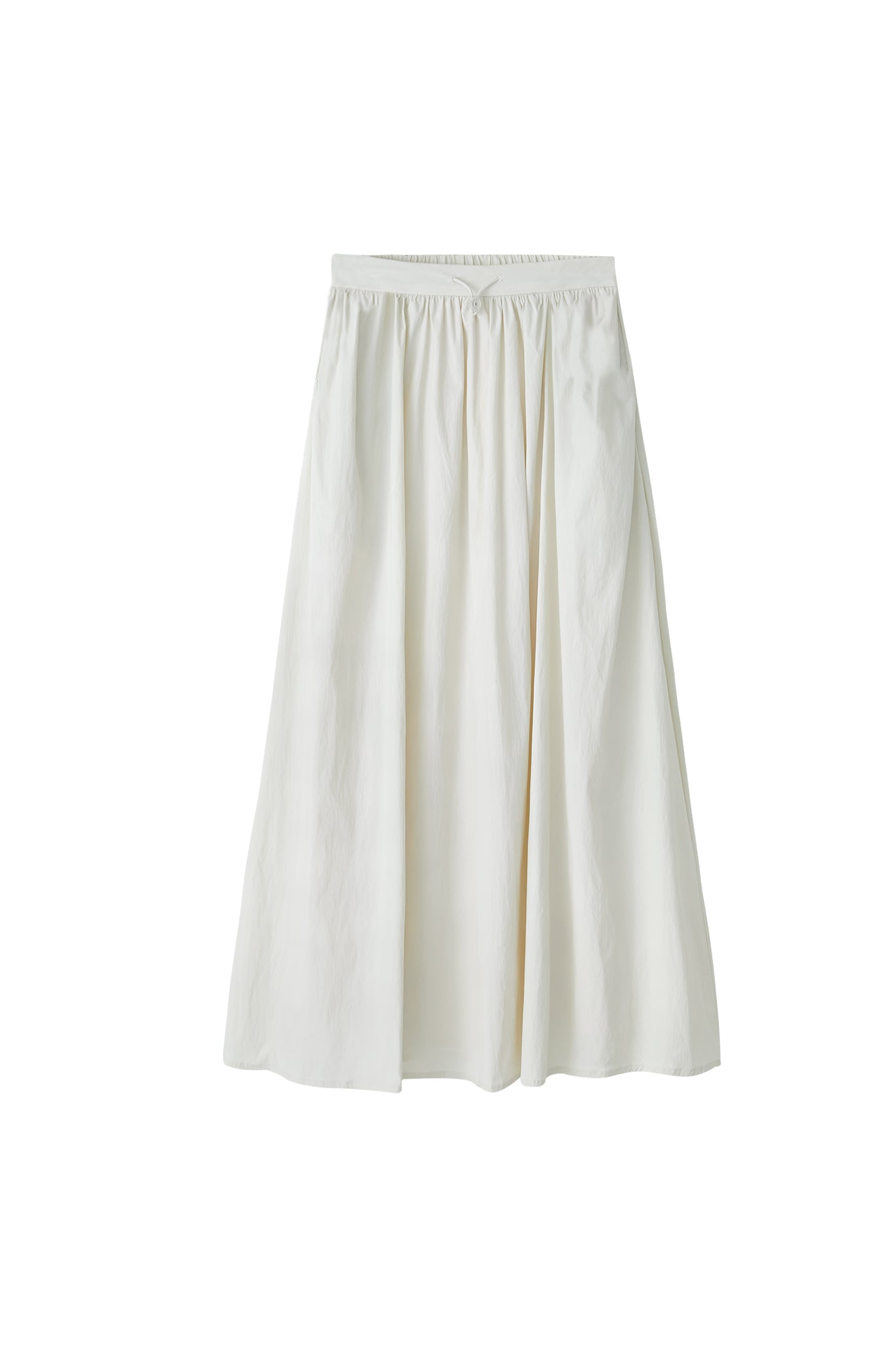 [tageechita] "T" embroidered Lina low straight pants