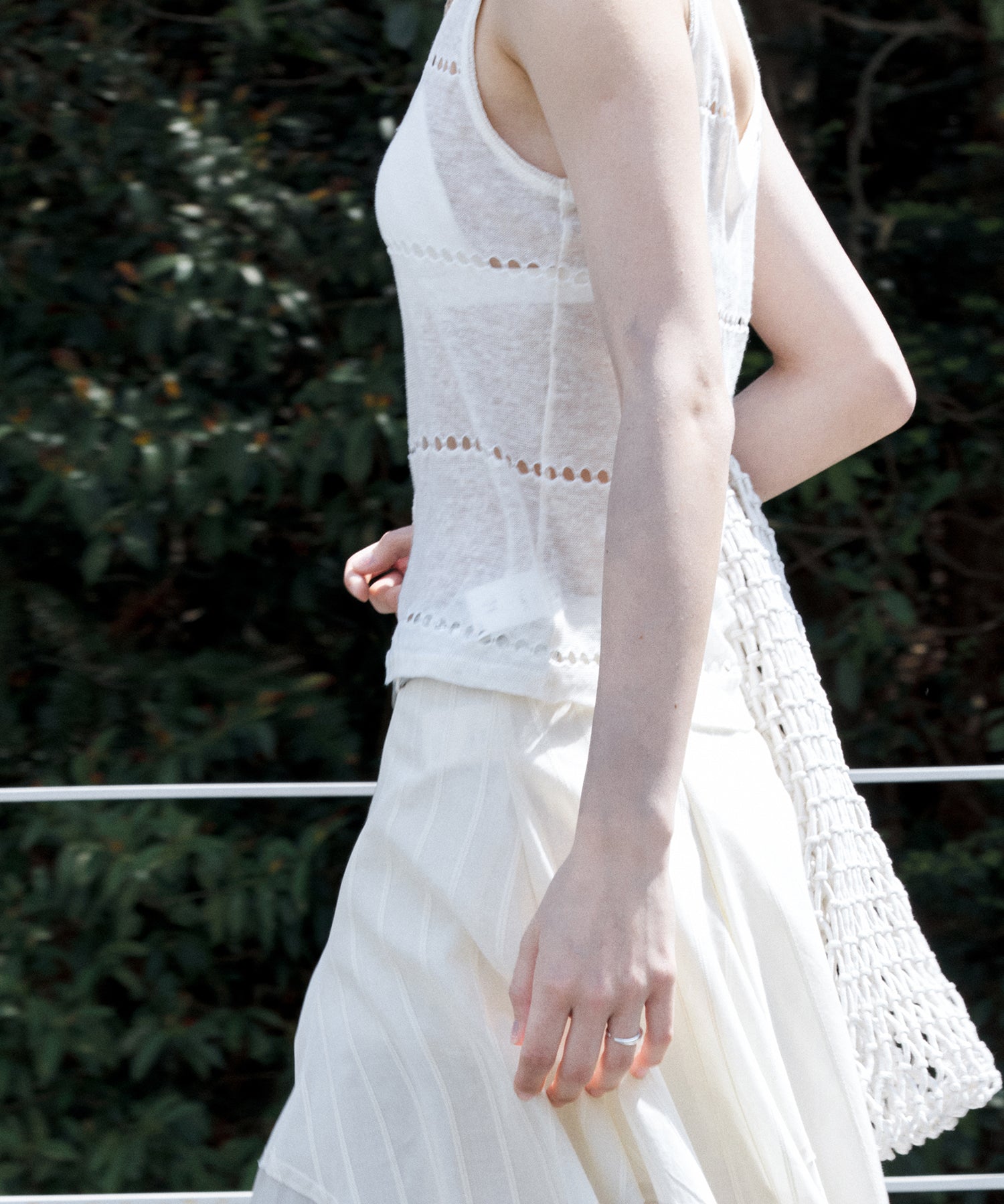 Sheer Knit Sleeveless Blouse – Stylish Summer Layer