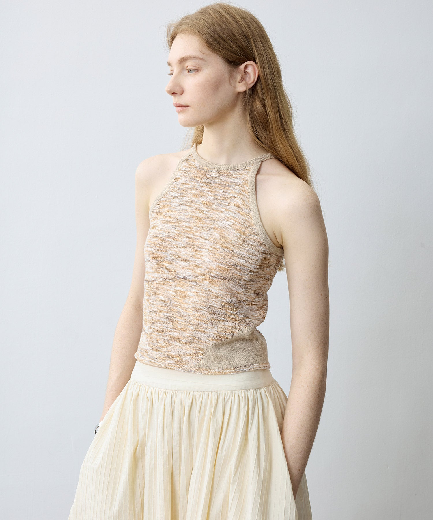 Artistic Mixed-Color Camisole Tank