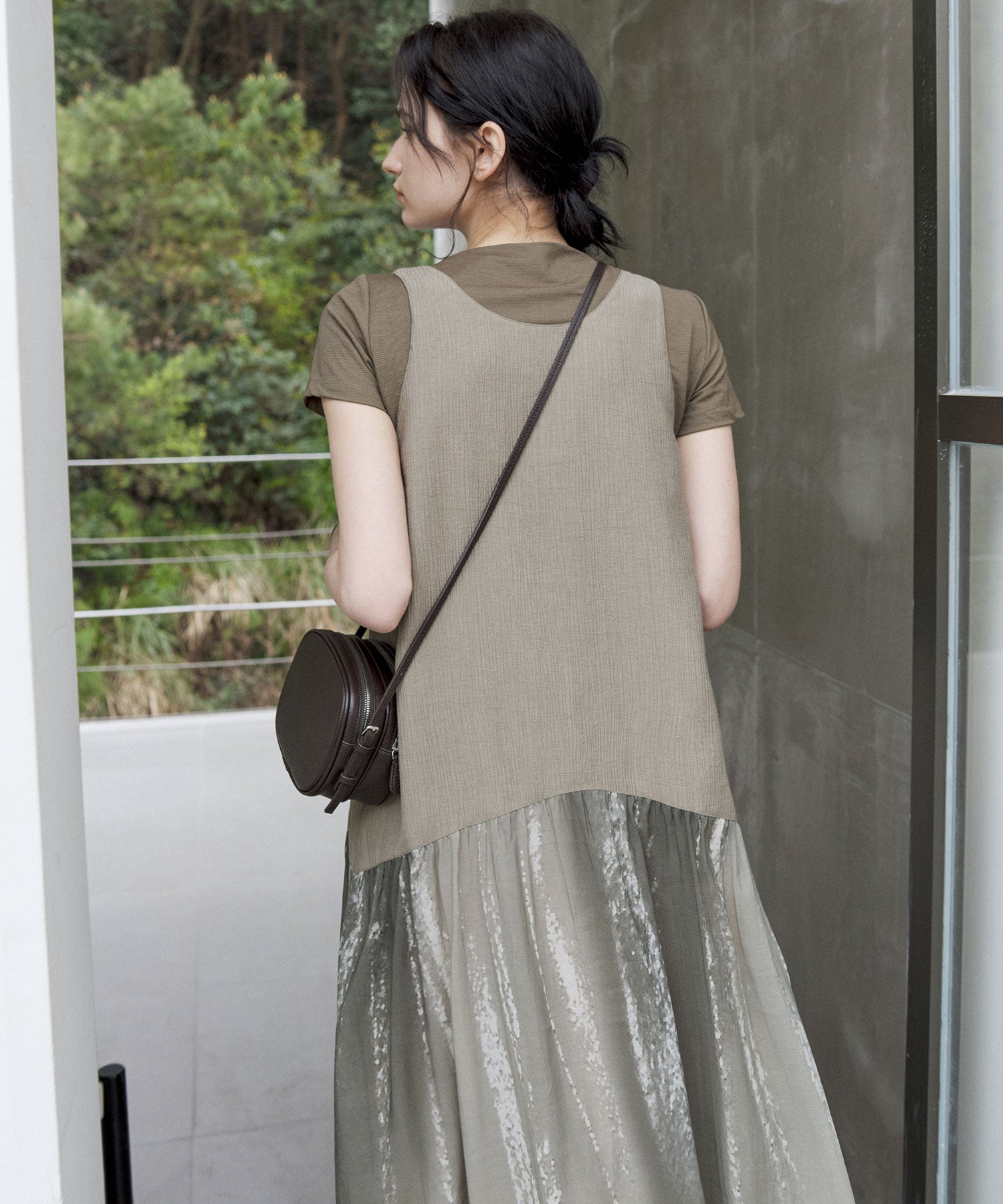 Asymmetric Slim Fit T-Shirt with Boat Neck – Deconstructed Style