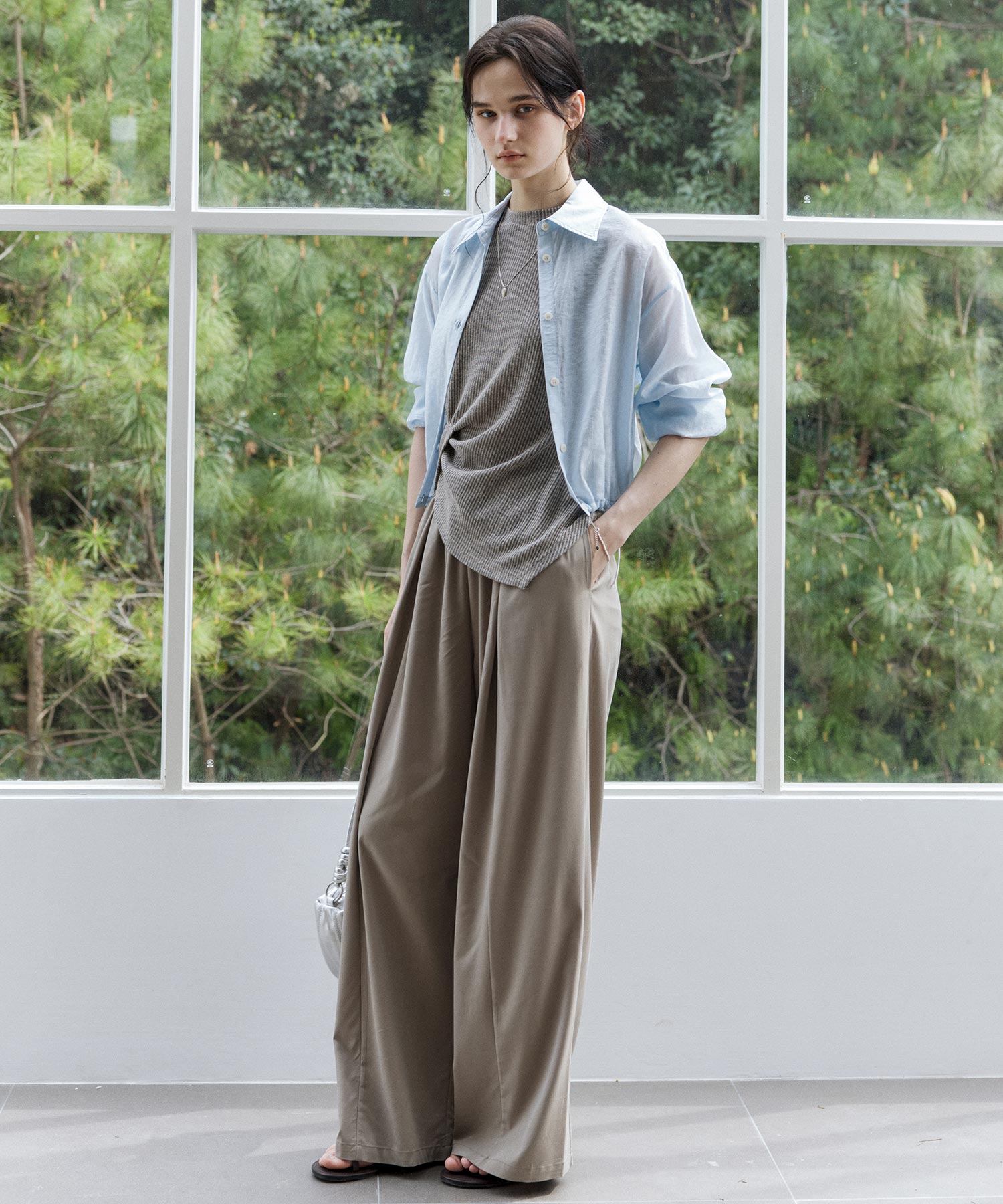 Basic Flowy Wide-Leg Pants