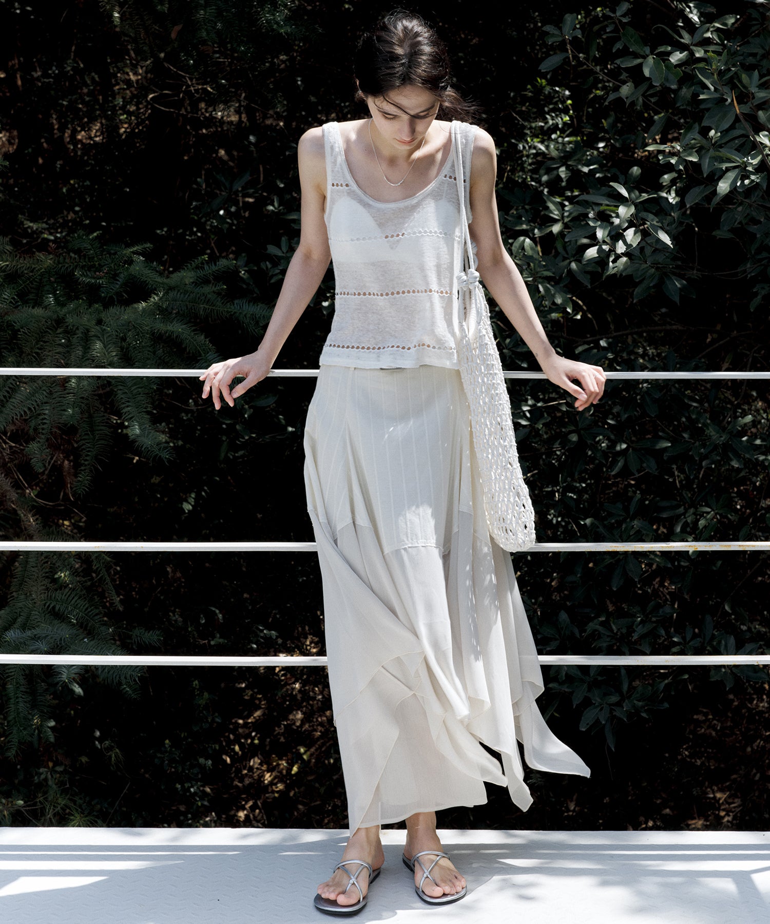 Sheer Knit Sleeveless Blouse – Stylish Summer Layer