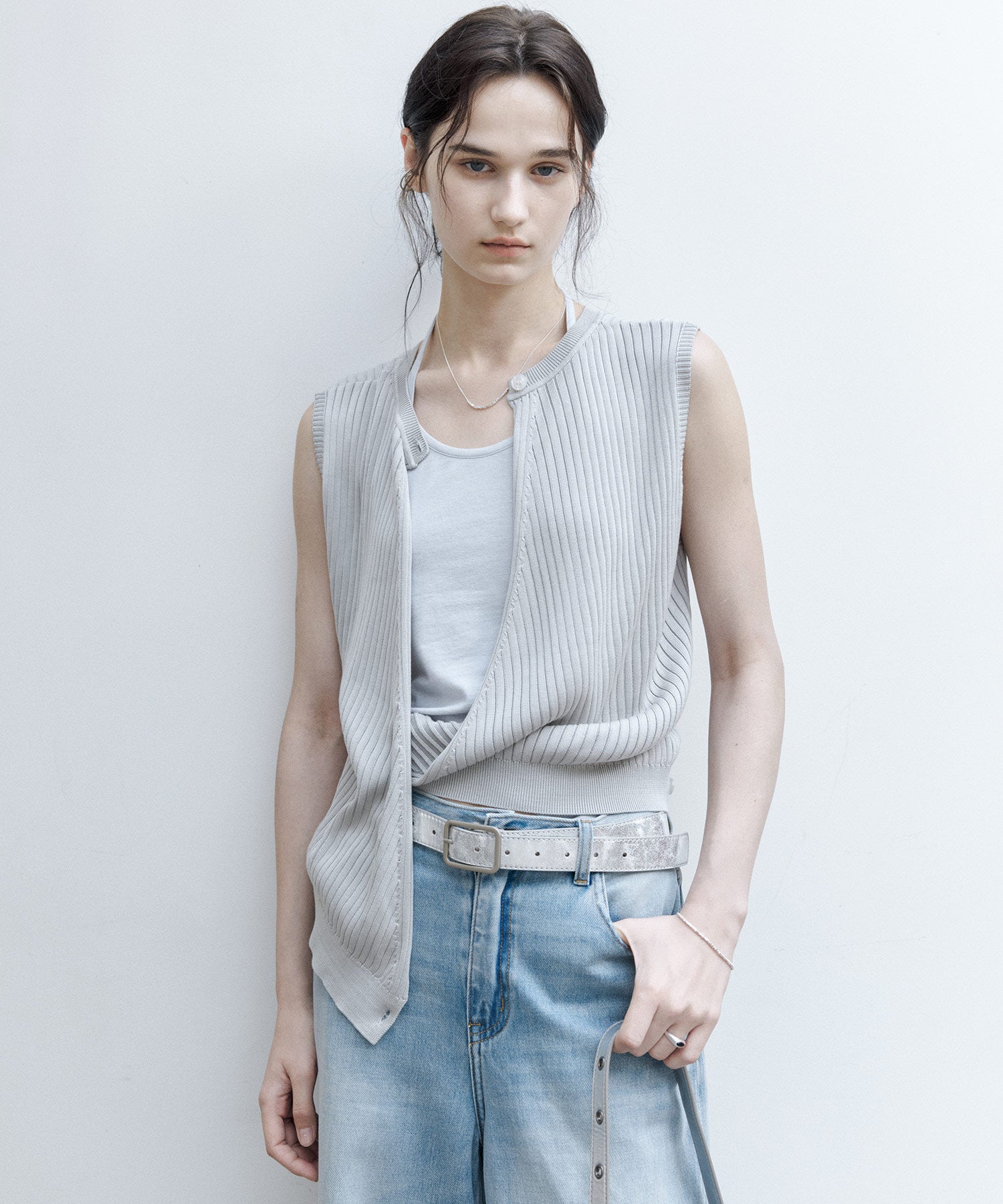 Versatile Knit Tank with Transformable Design