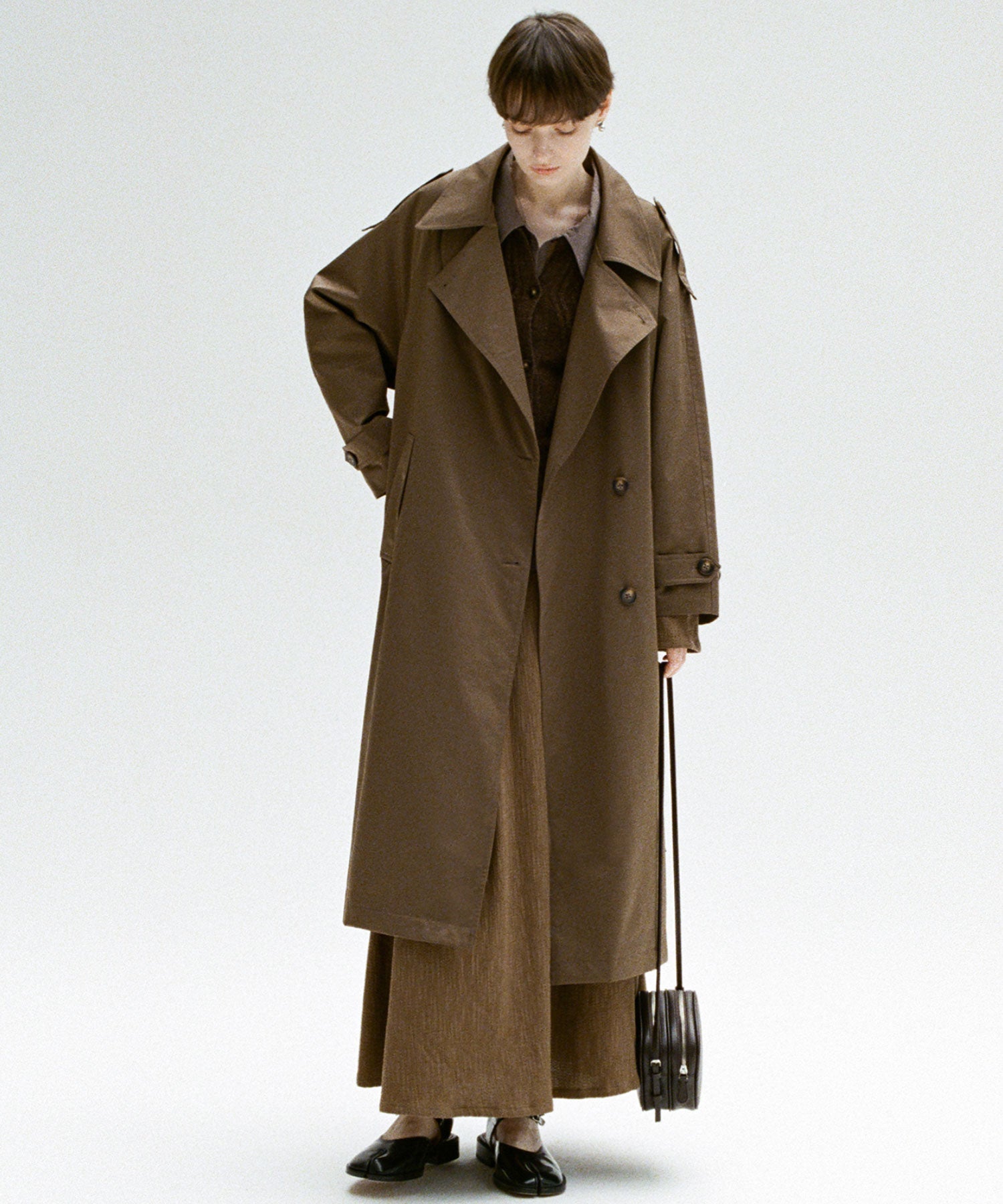 Belted Double-Breasted Trench Coat