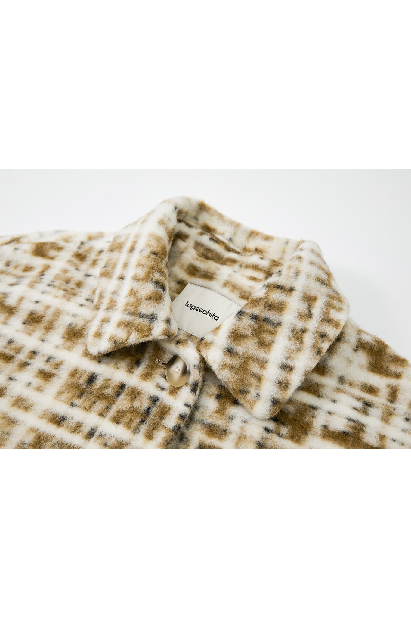 [tageechita] Compressed wool random check jacket