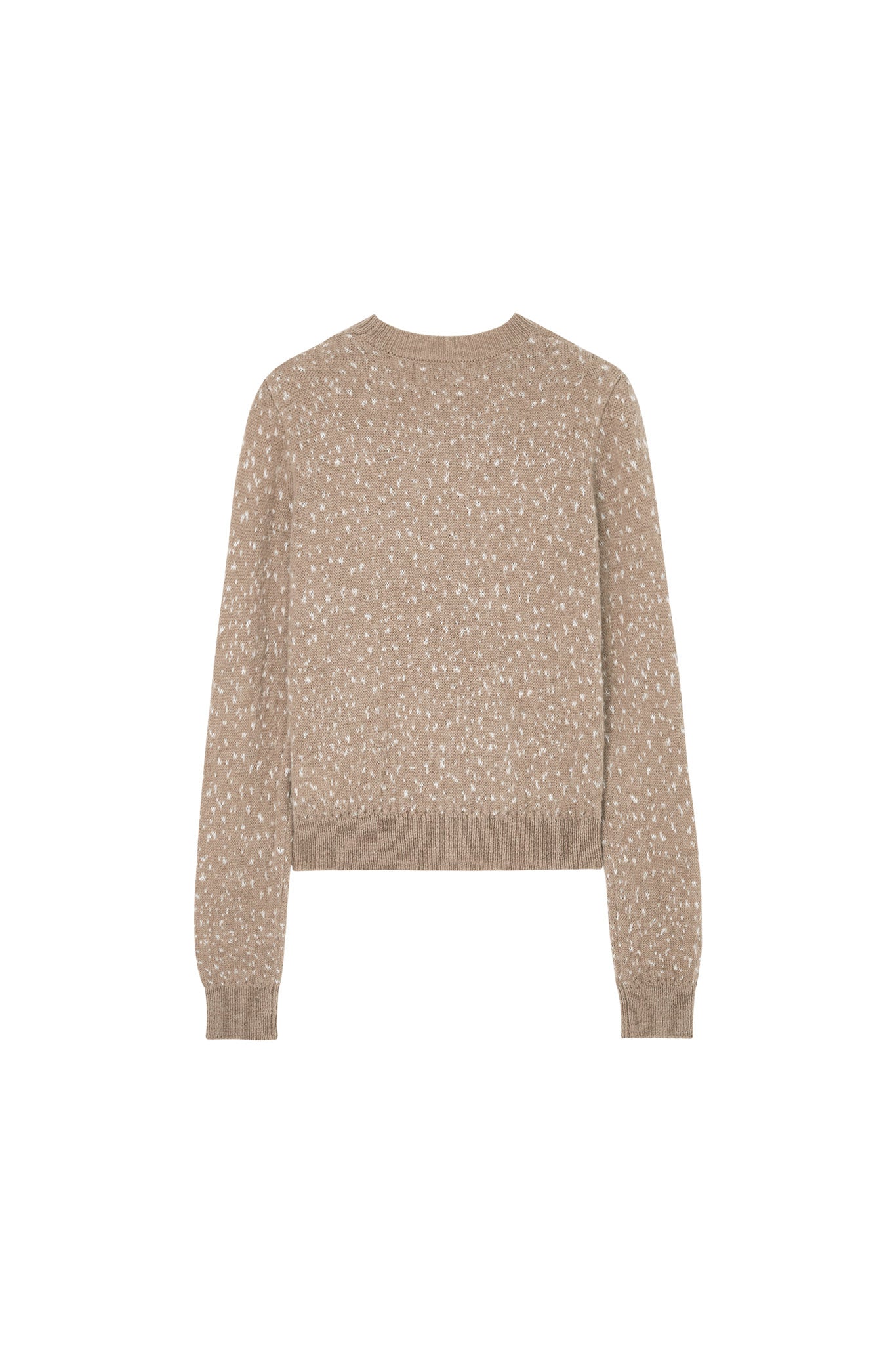 [tageechita] Wool blend jacquard crew neck knit