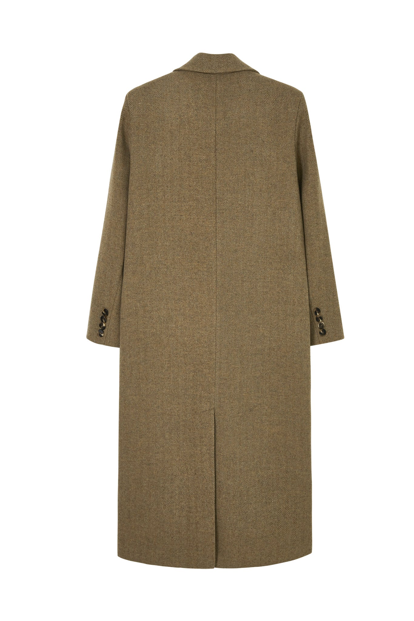 [tageechita] Asymmetric piping long coat