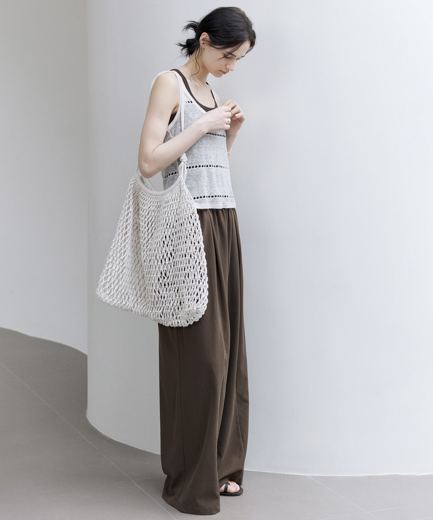 Sheer Knit Sleeveless Blouse – Stylish Summer Layer