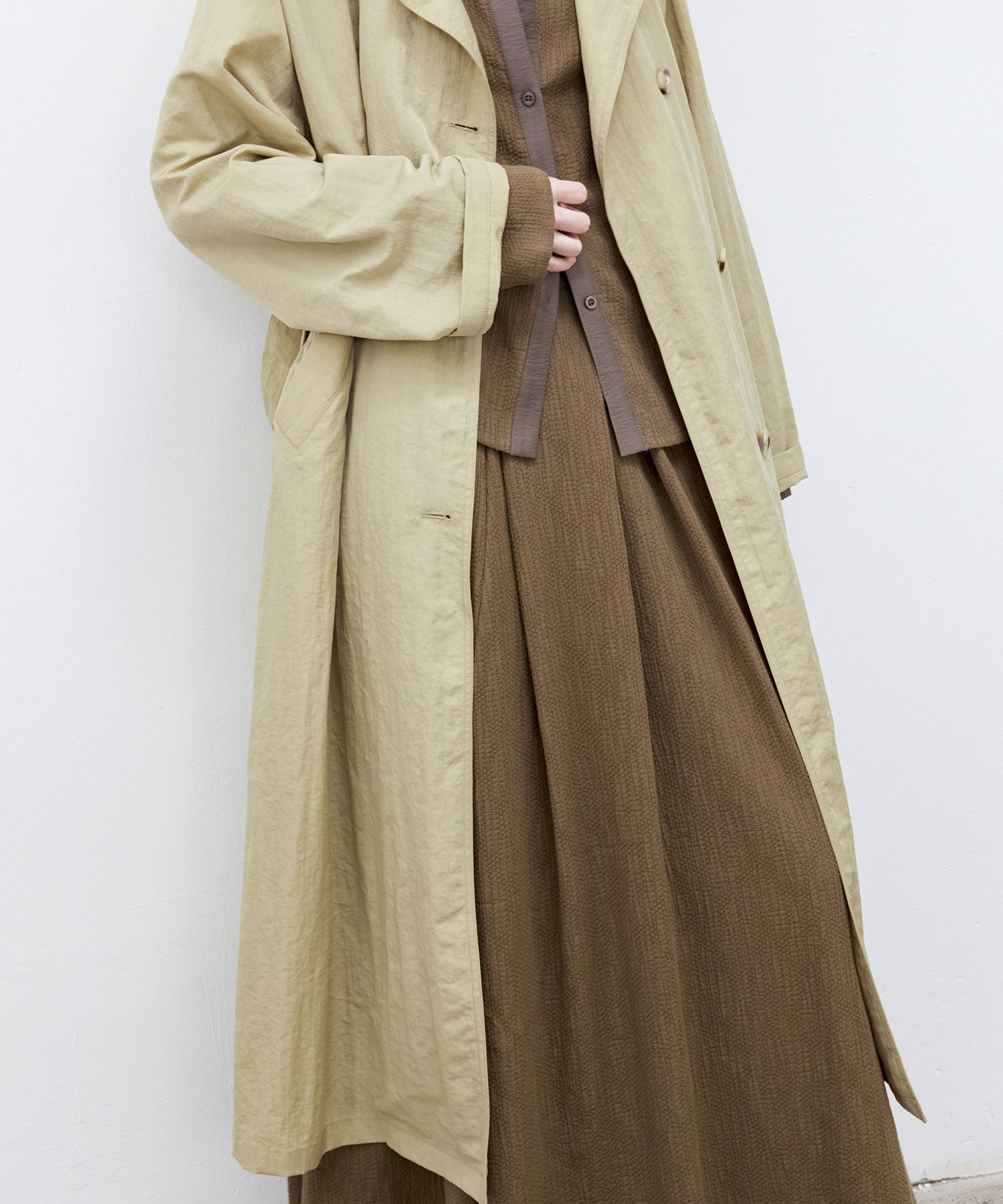 Crepe-Like Flared Skirt