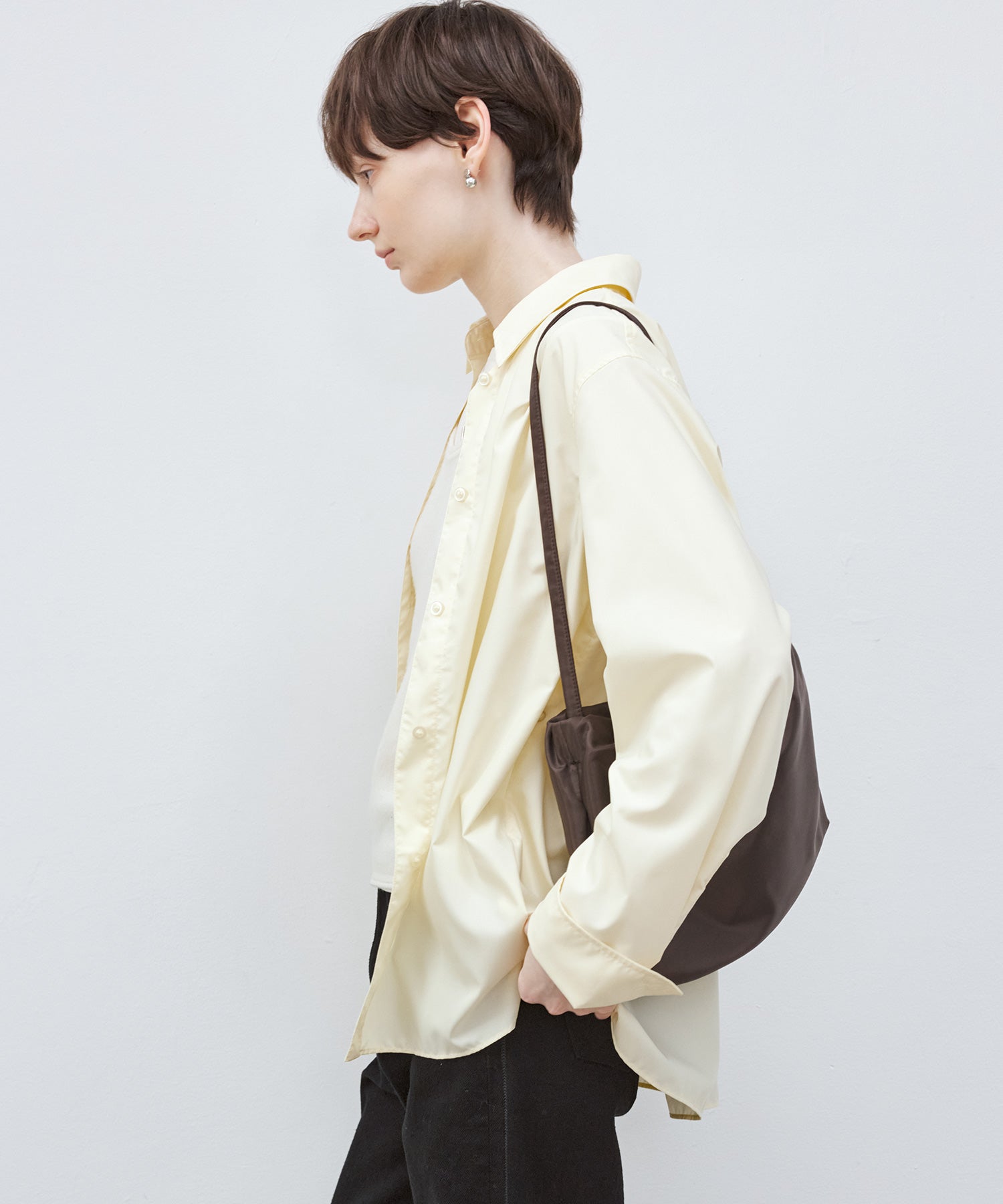 Cross-Front Button 2-Way Shirt