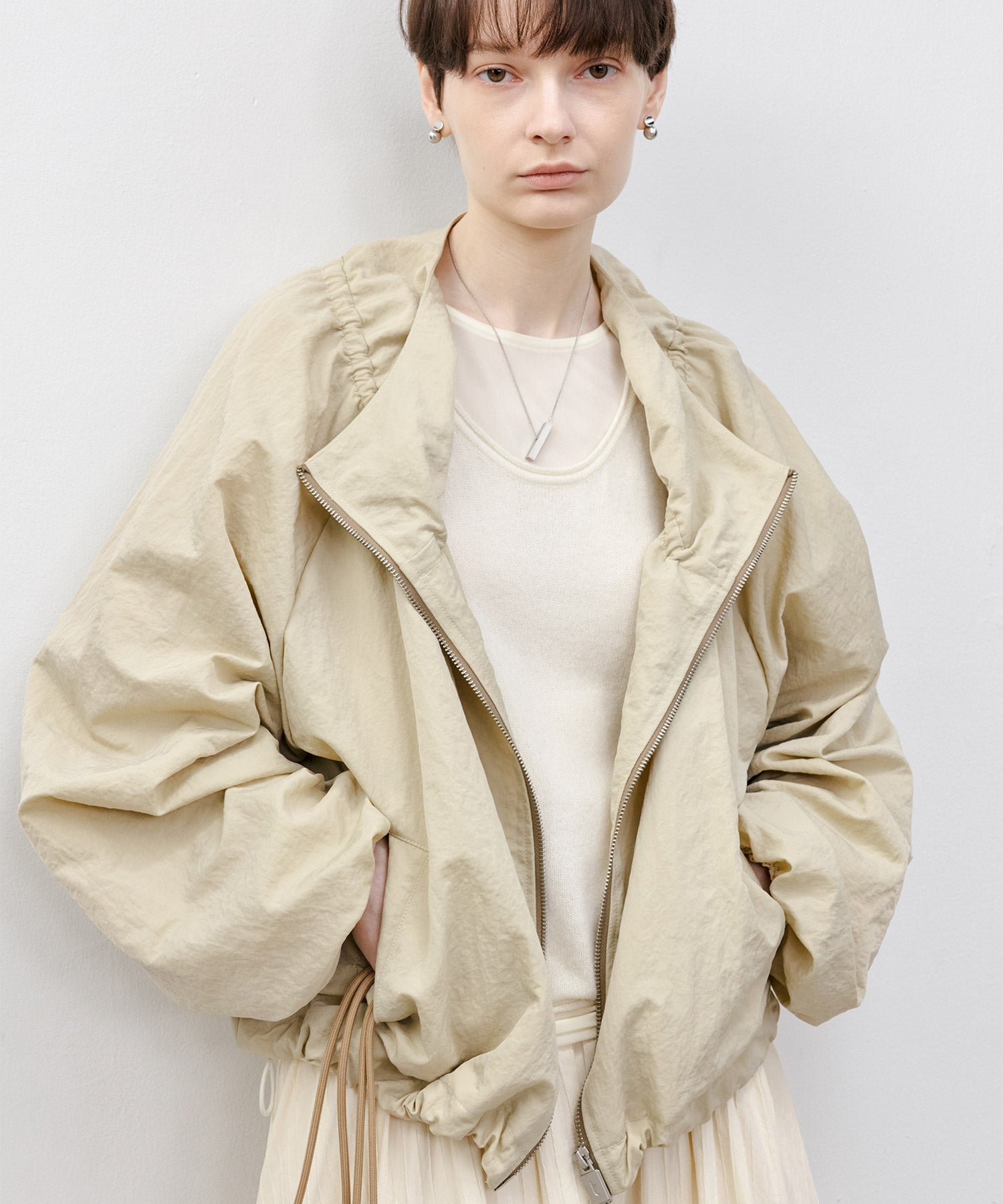 Balloon Collar String Jacket