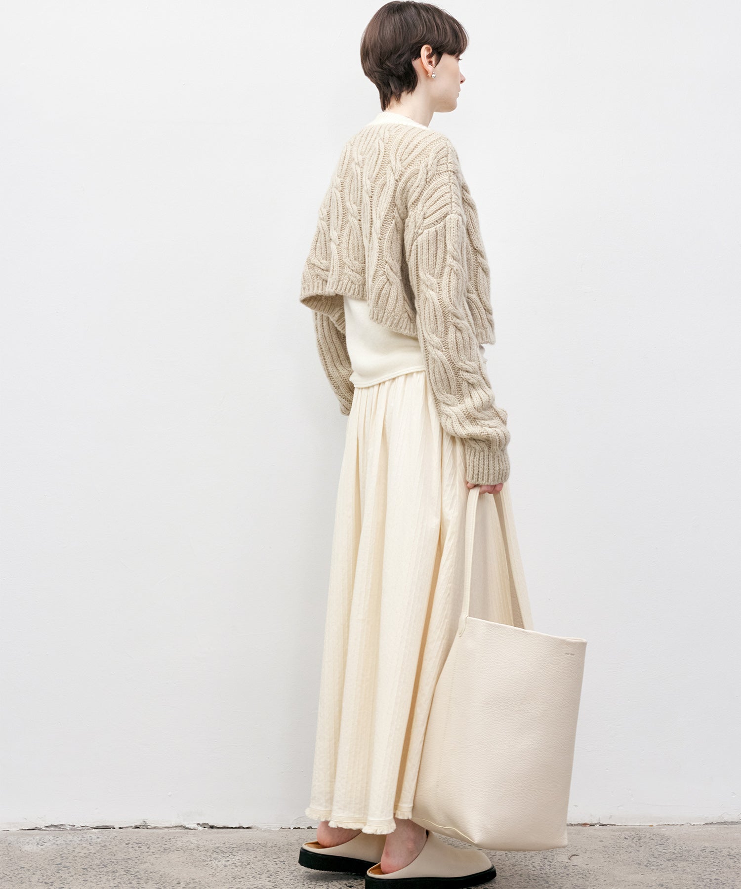 Cable Knit Cropped Bolero