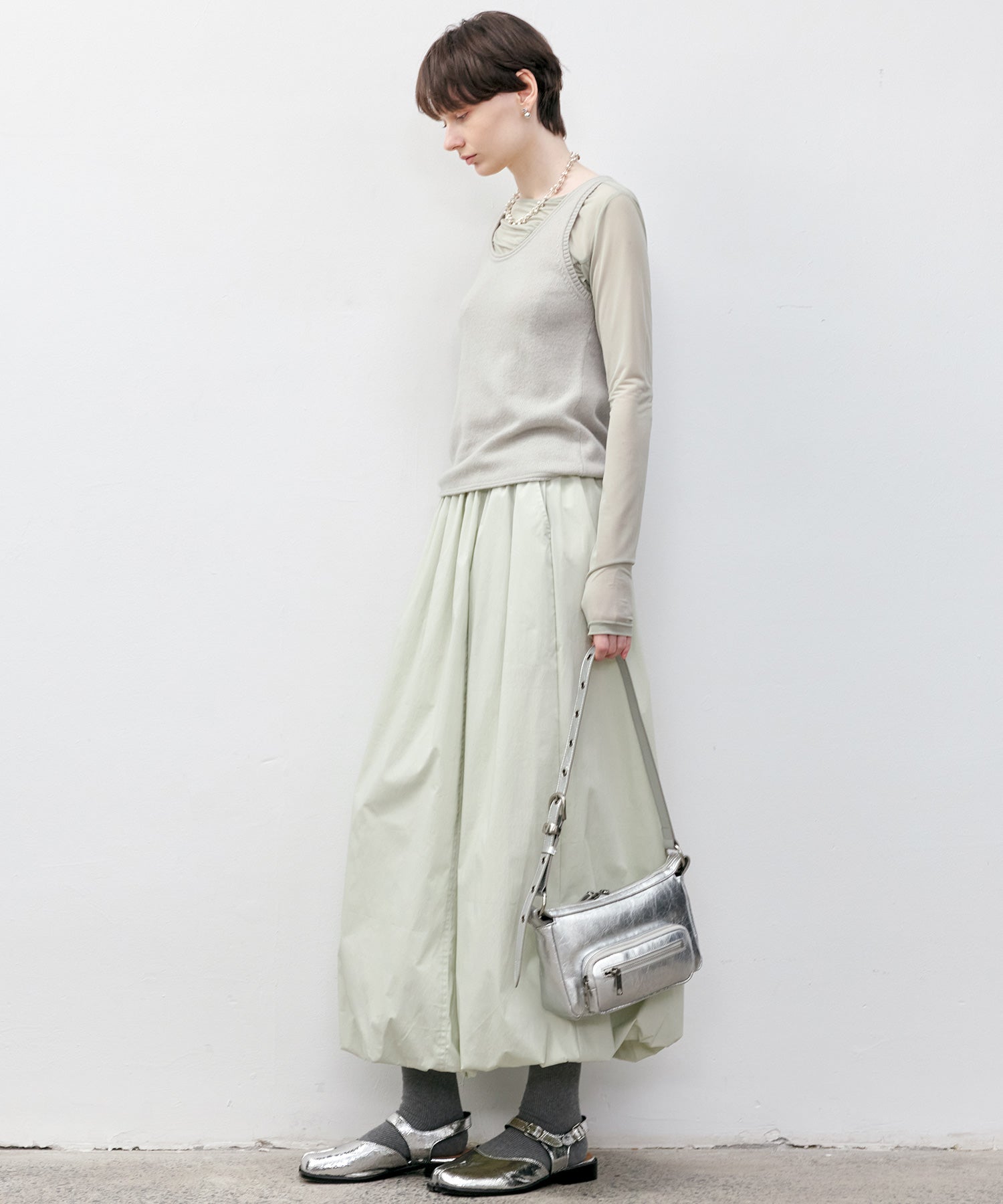 Plain Wool Knit Top ・Tank Top