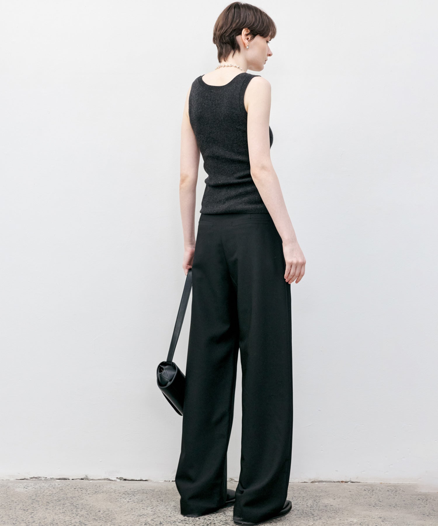 Wide-Leg One-Tuck Pants