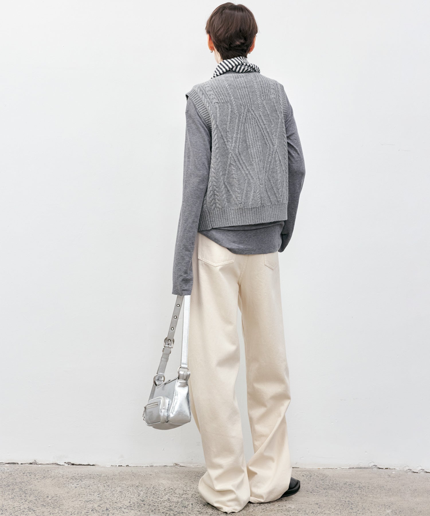 Wool Cable-Knit Vest